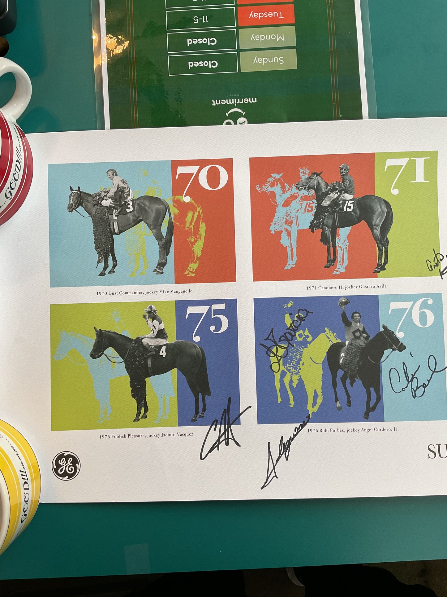 Superstars of the Seventies Kentucky Derby Alumni Weekend 2010 Signed Poster