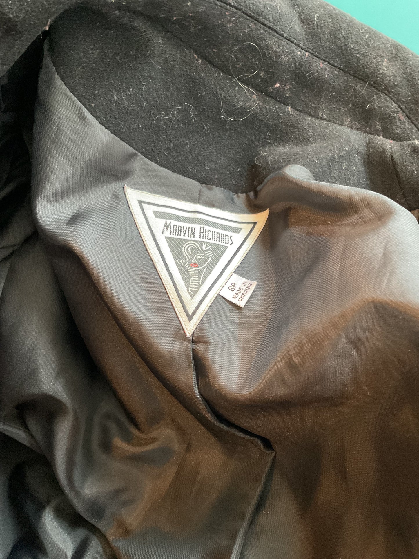 Marvin Richard’s 6P Black Women’s Wool and Cashmere Coat