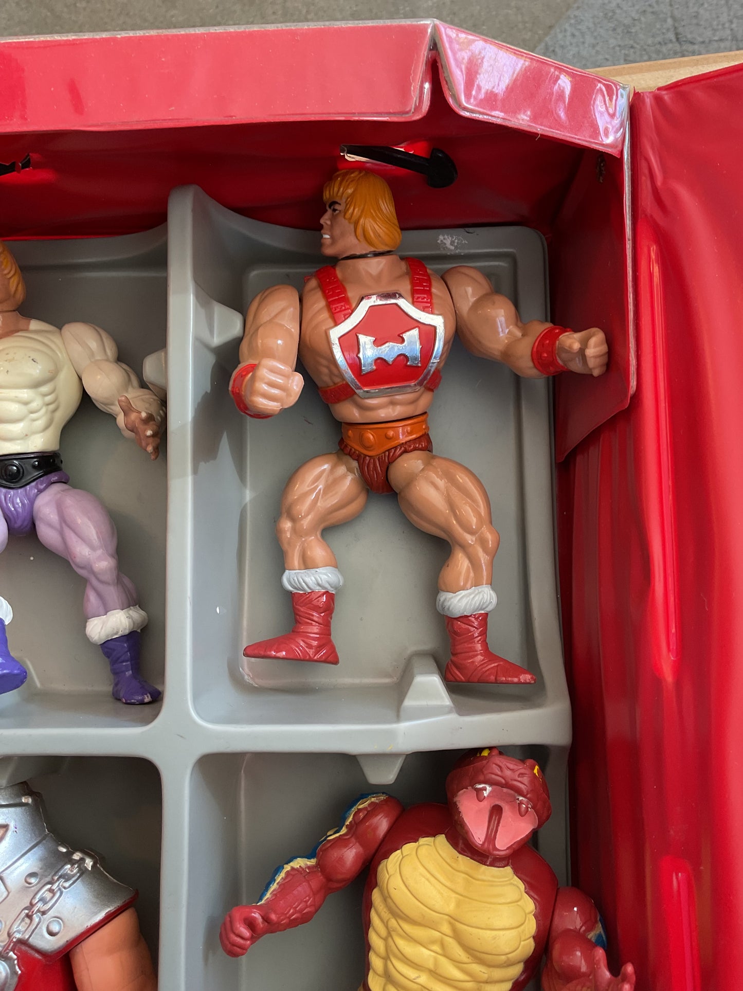 Masters of Universe Lot of 7 Action Figures with Collectors Case