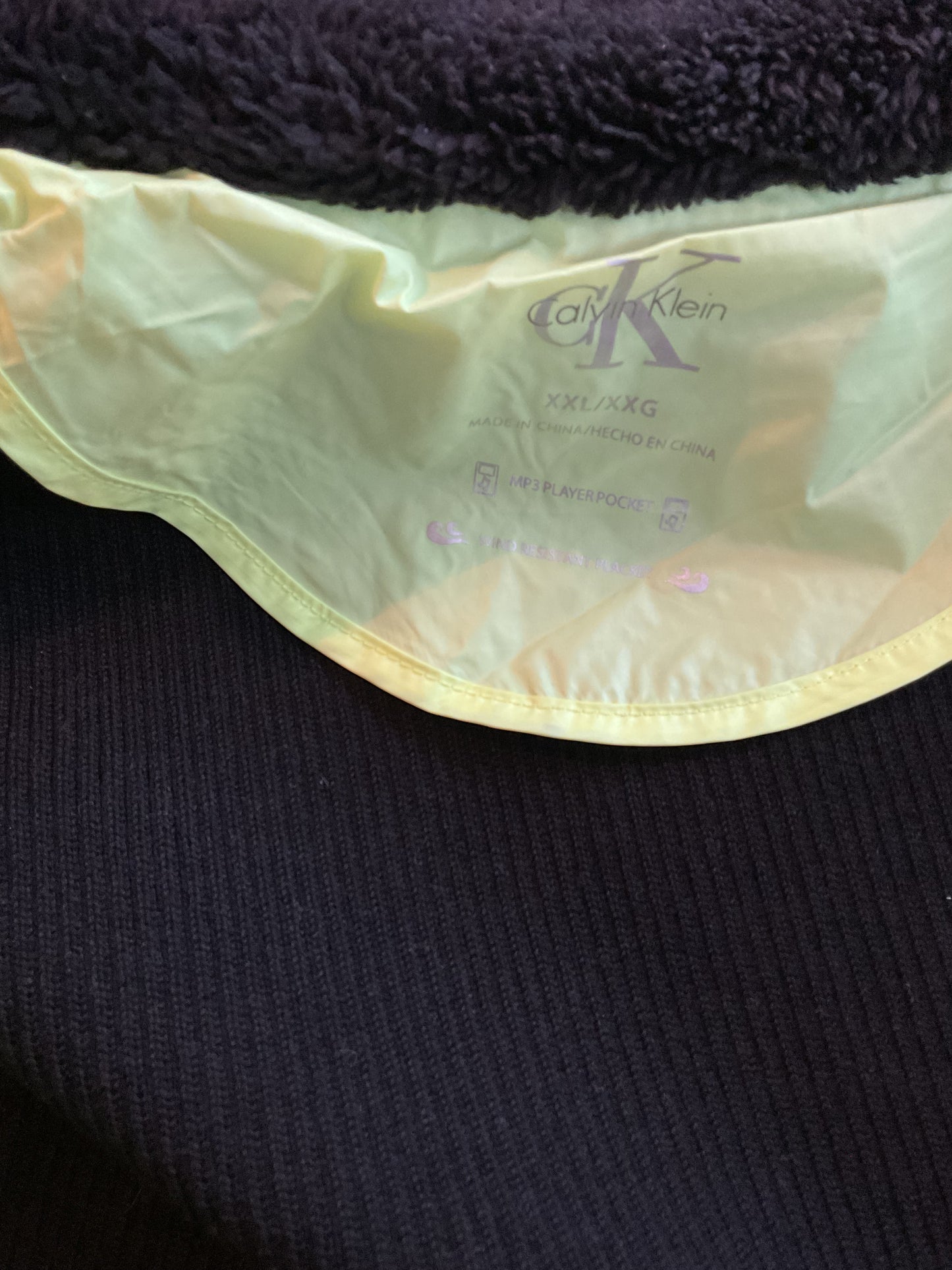 Vintage Calvin Klein Neon Down Puffer Vest 2XL