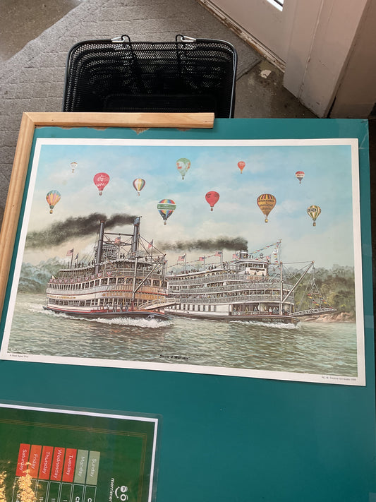 C.W. Vittitow “Steam and Hot Air” Print 1989