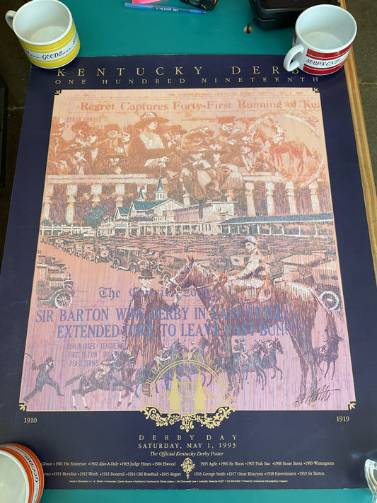 The Official Kentucky Derby Poster 1993 119th Kentucky Derby
