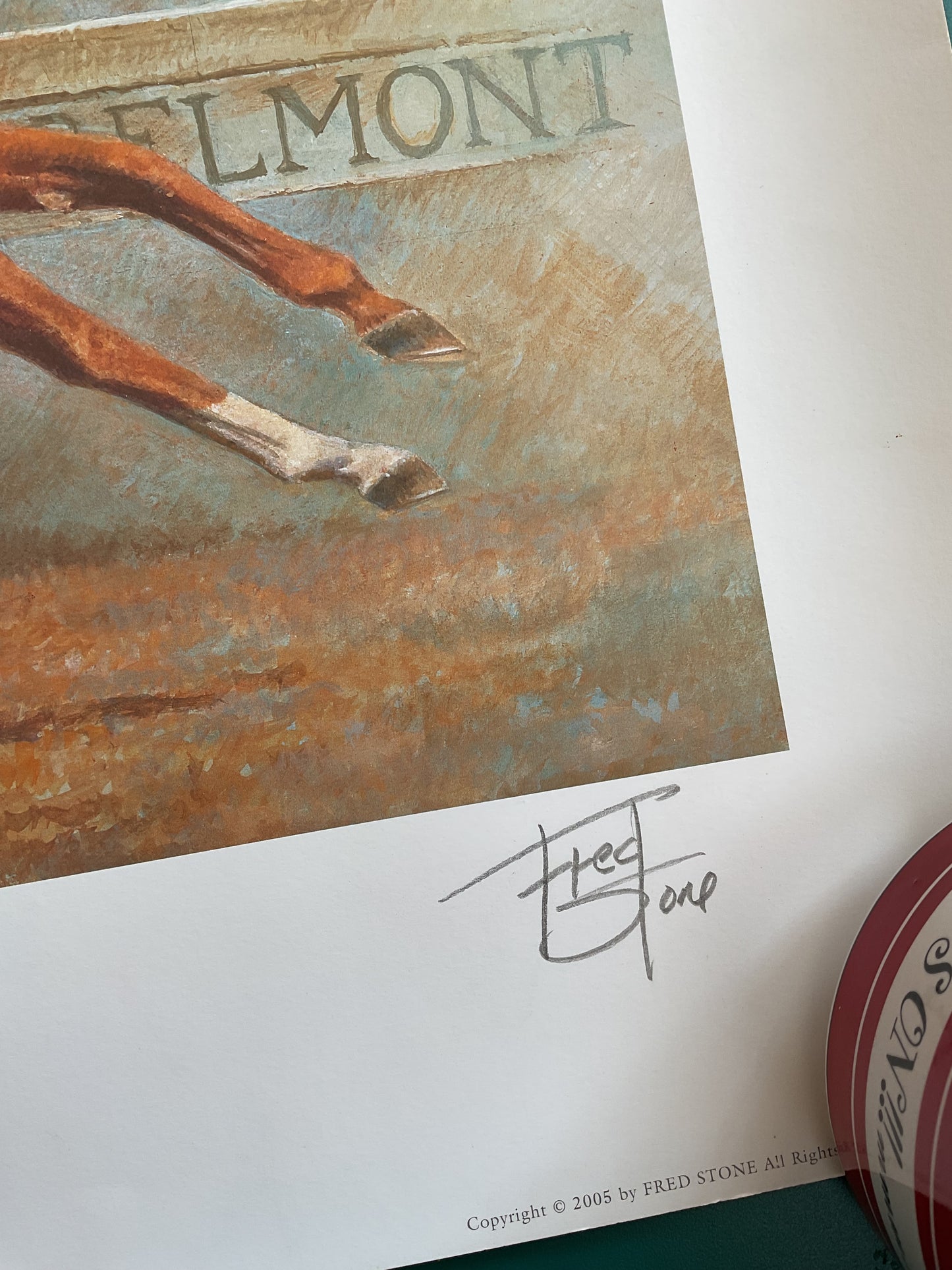 “Three Dates with Destiny” Secretariat print by Fred Stone Signed with Authentication