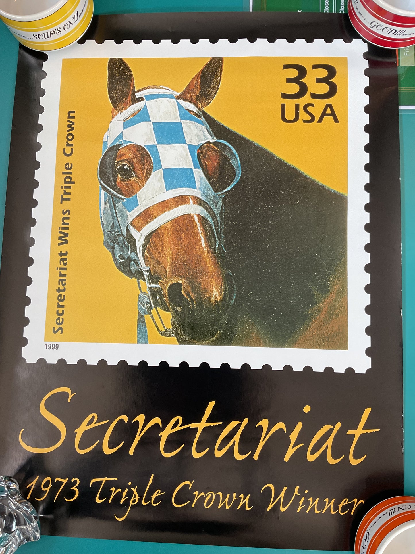 Secretariat Triple Crown Winner Stamp Poster
