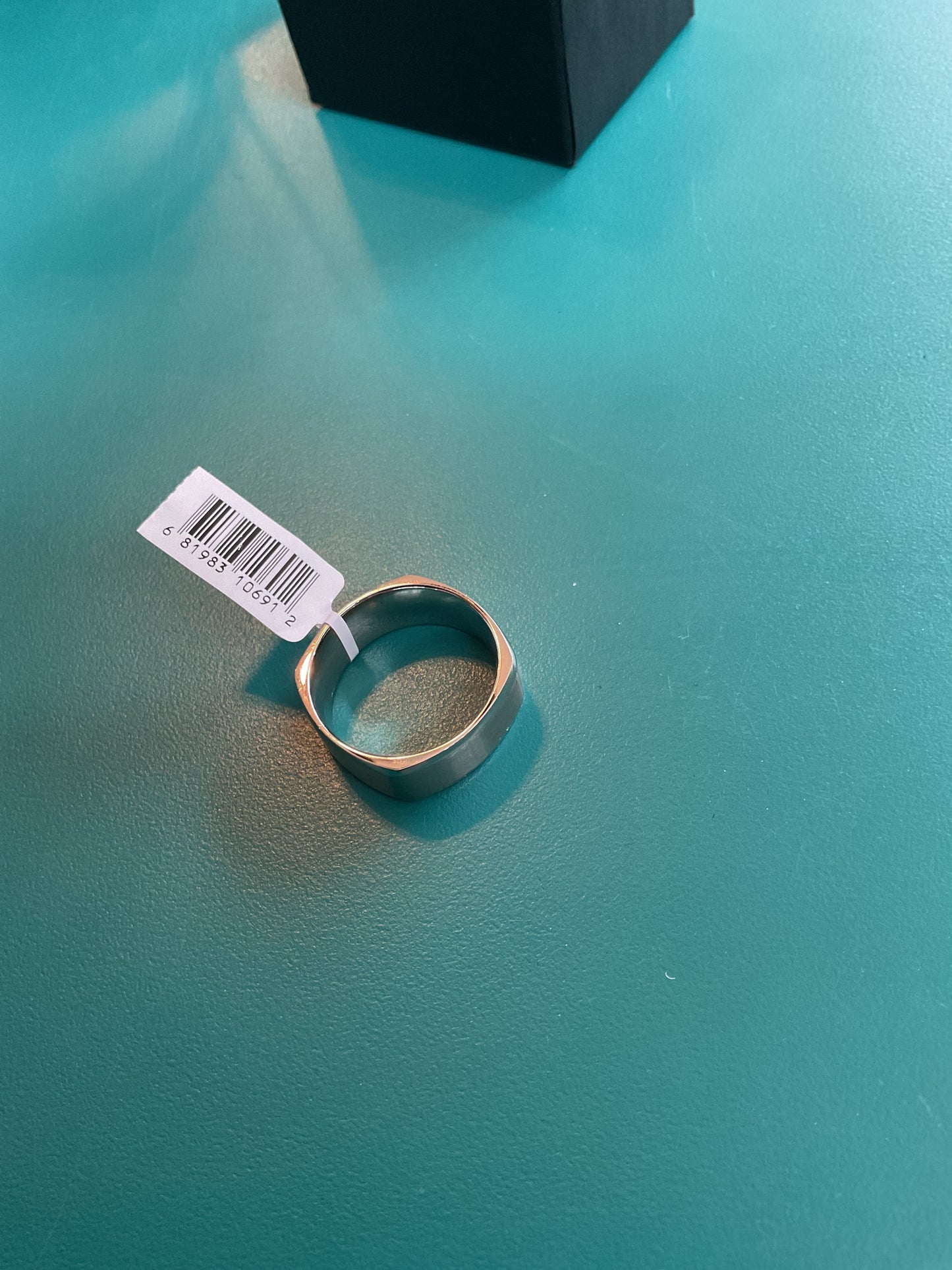 Matte Finish Squared Band Ring Size 10