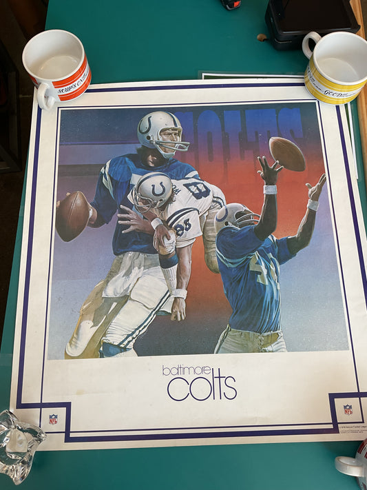 Vintage Baltimore Colts NFL Poster