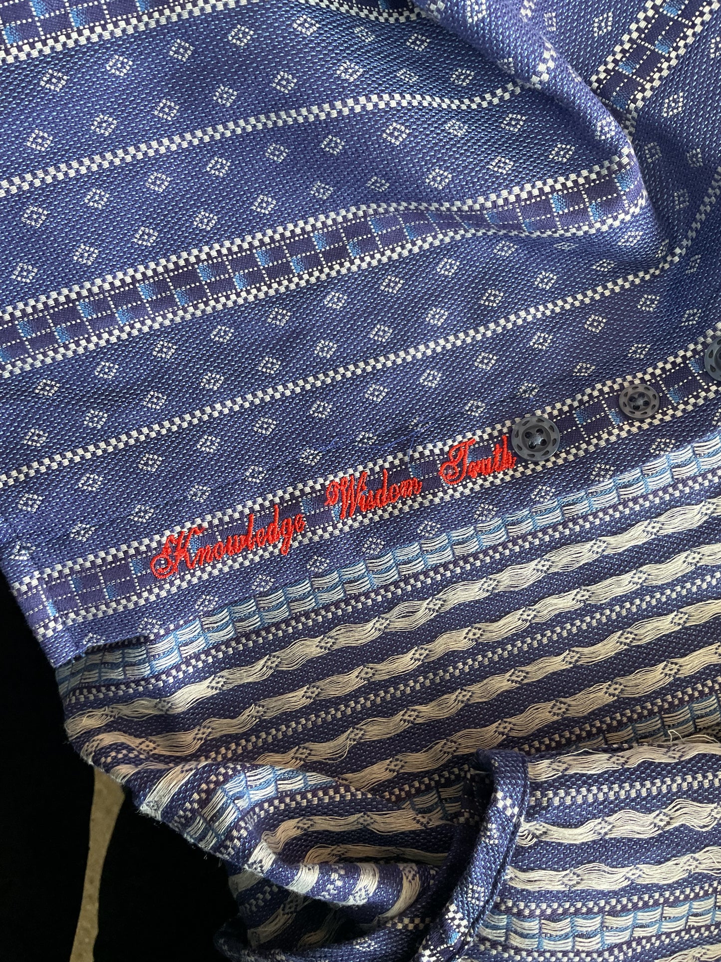 Fun Robert Graham Blue Button Up Shirt size Large