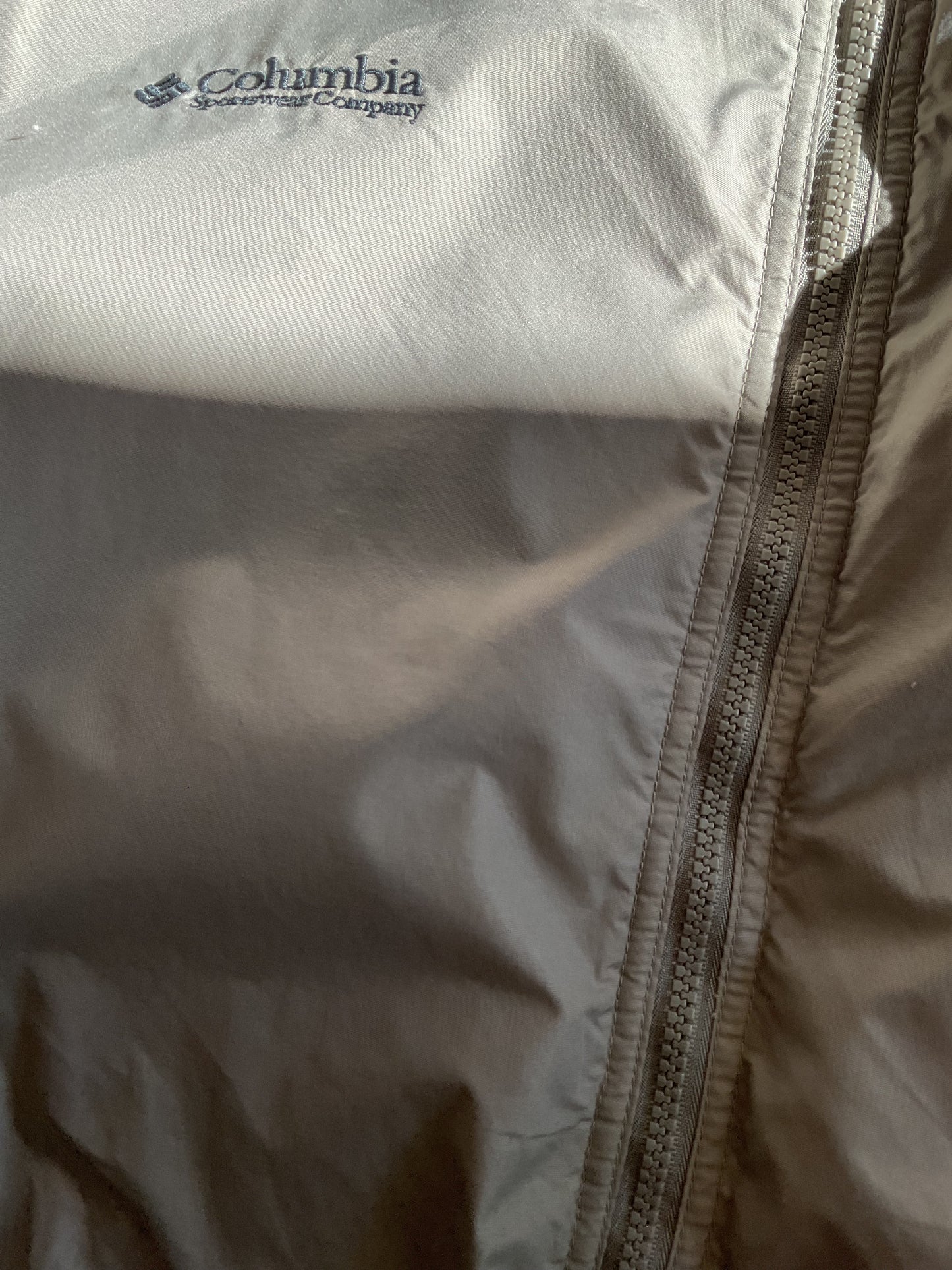 Vintage Khaki Columbia Hardshell Jacket Large