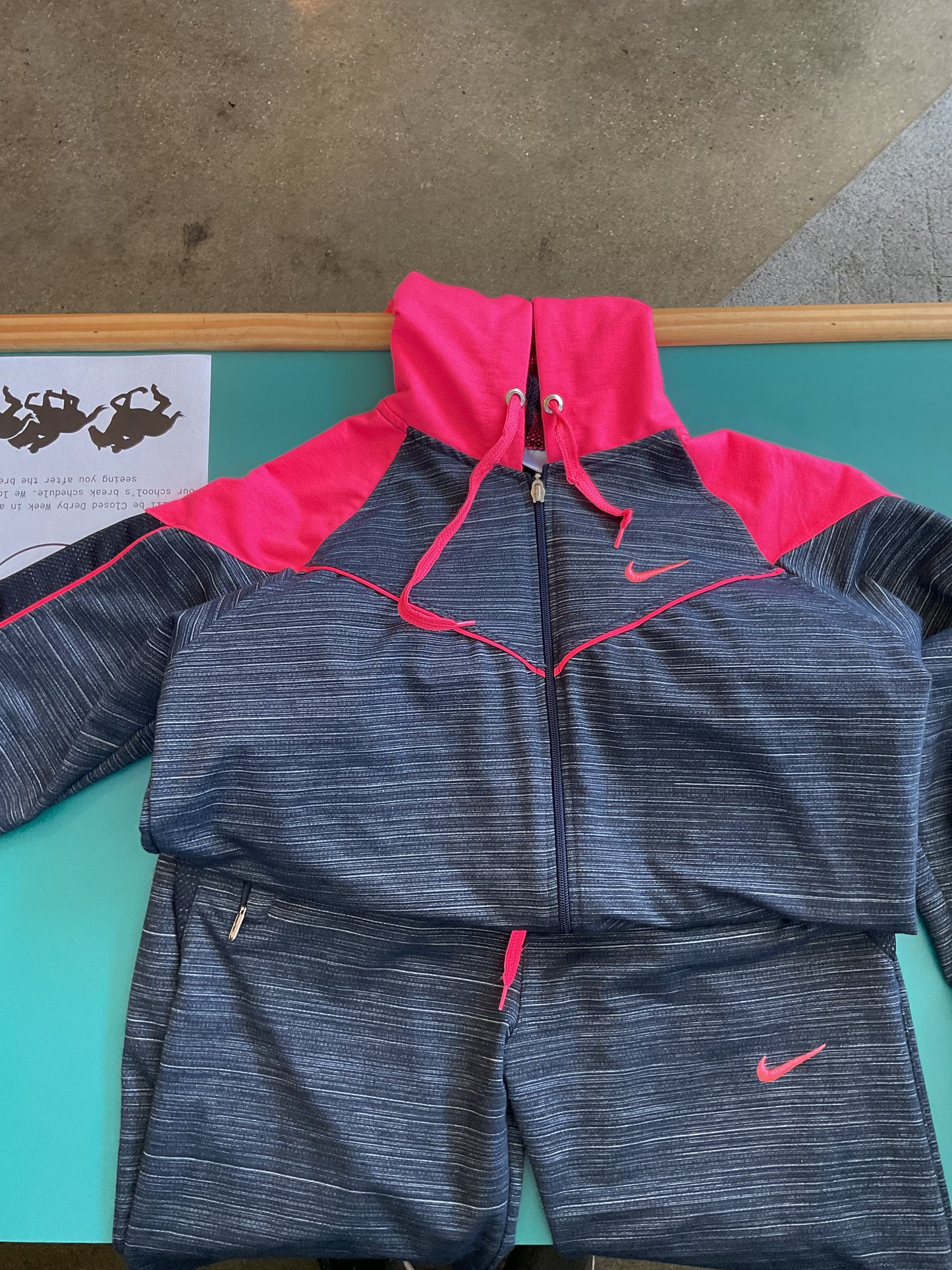 Nike Air Women’s Black and Pink Sweatsuit