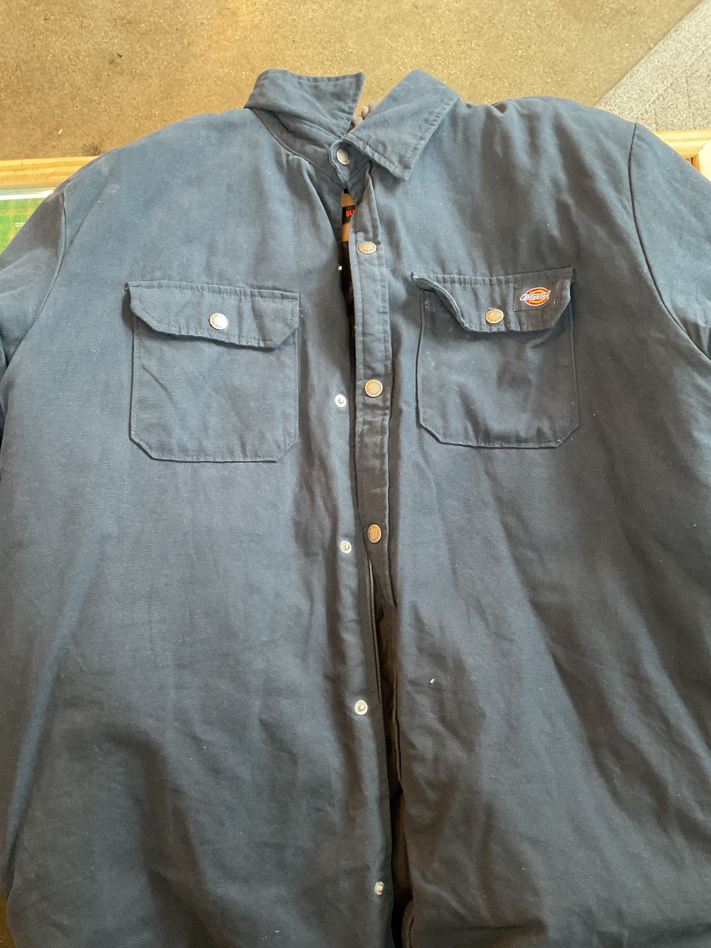 Washed Dark Blue Dickies XLT Quilted Coat