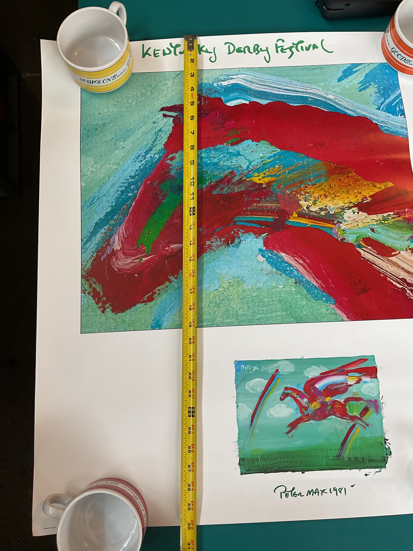 Vintage Peter Max Kentucky Derby Festival Offset Poster 1981