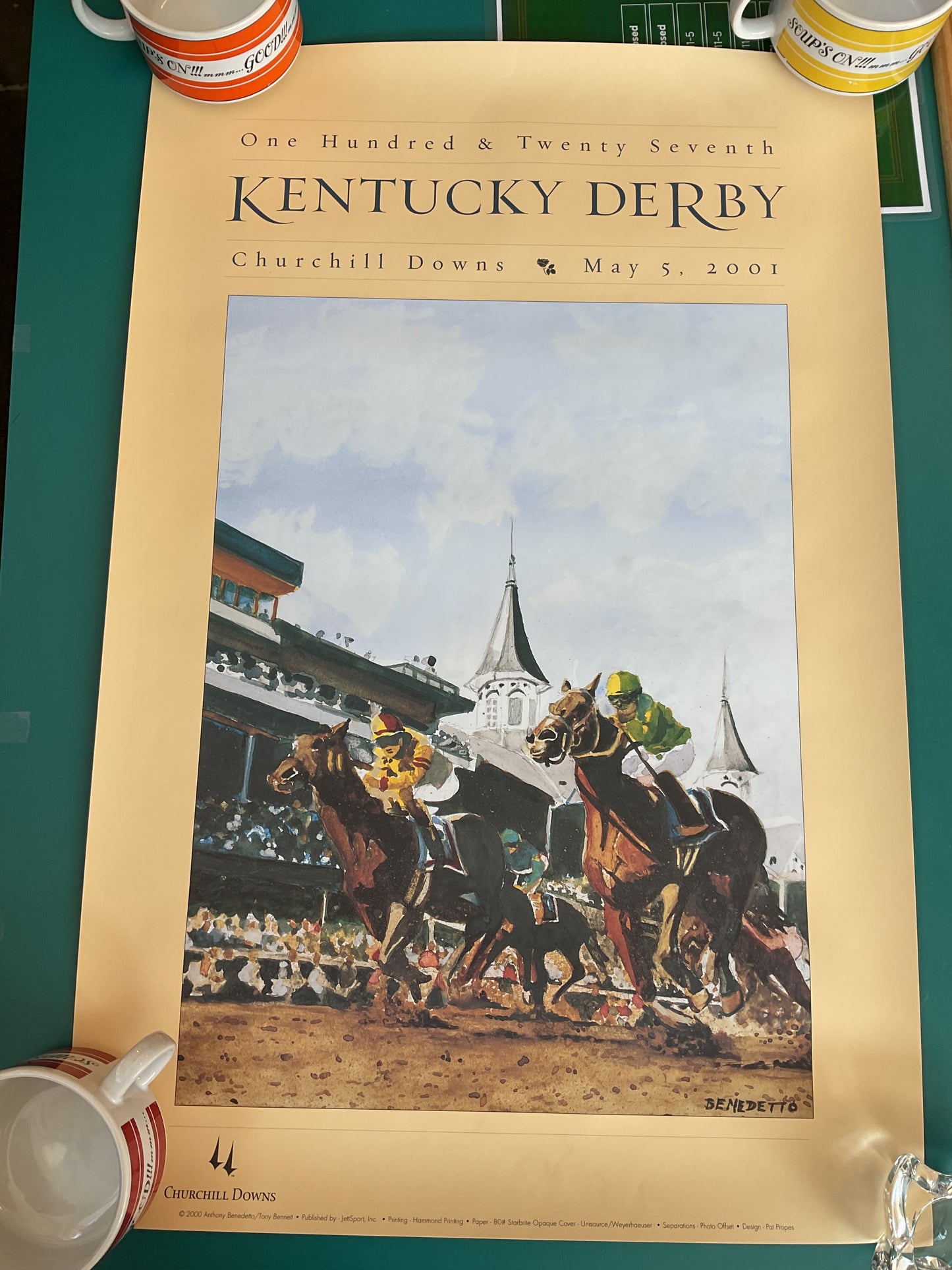 Kentucky Derby 127th Poster 2001 by Tony Bennett / Anthony Benedetto