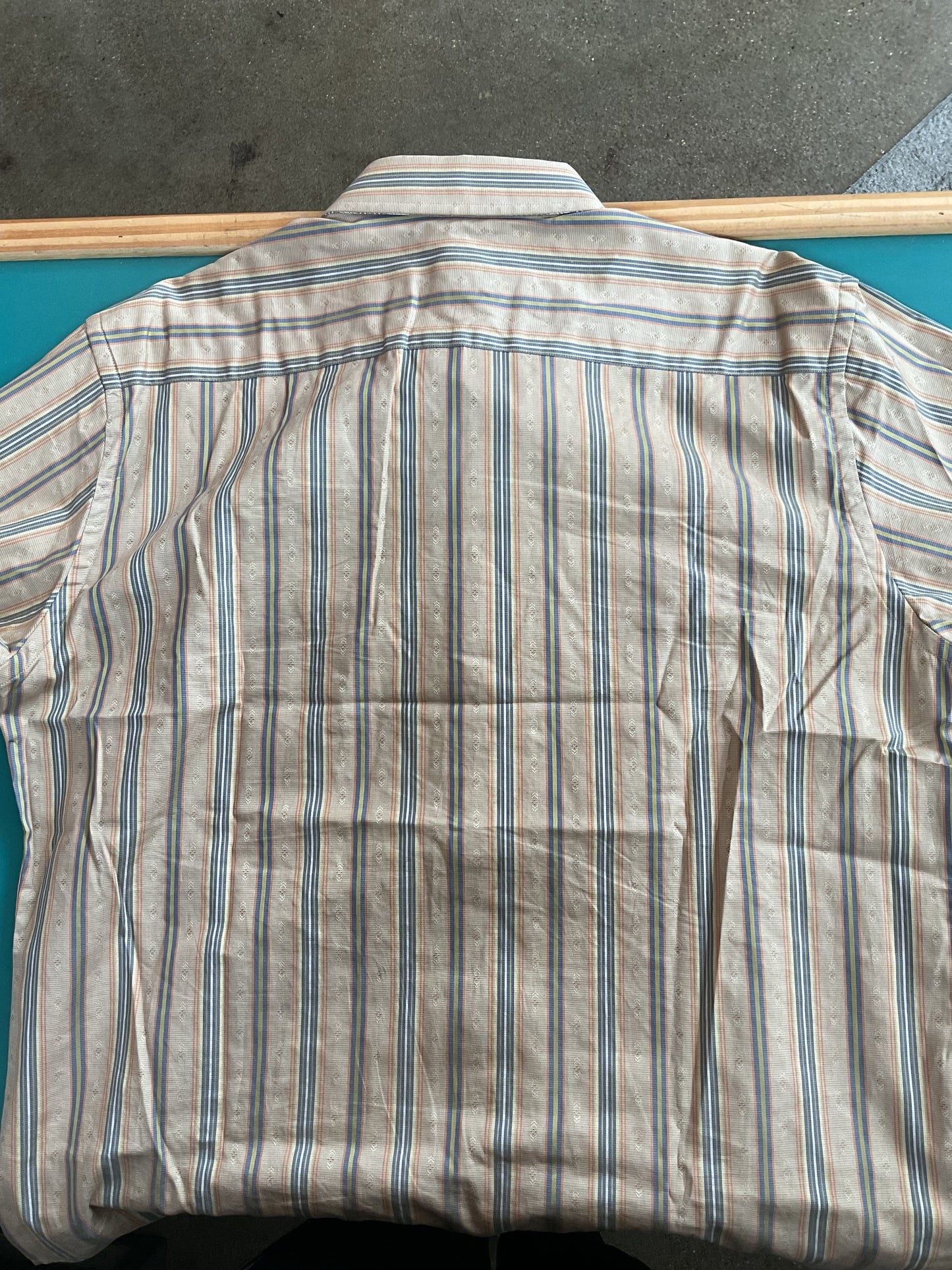 Fun Robert Graham Embroidered Tan Button Up