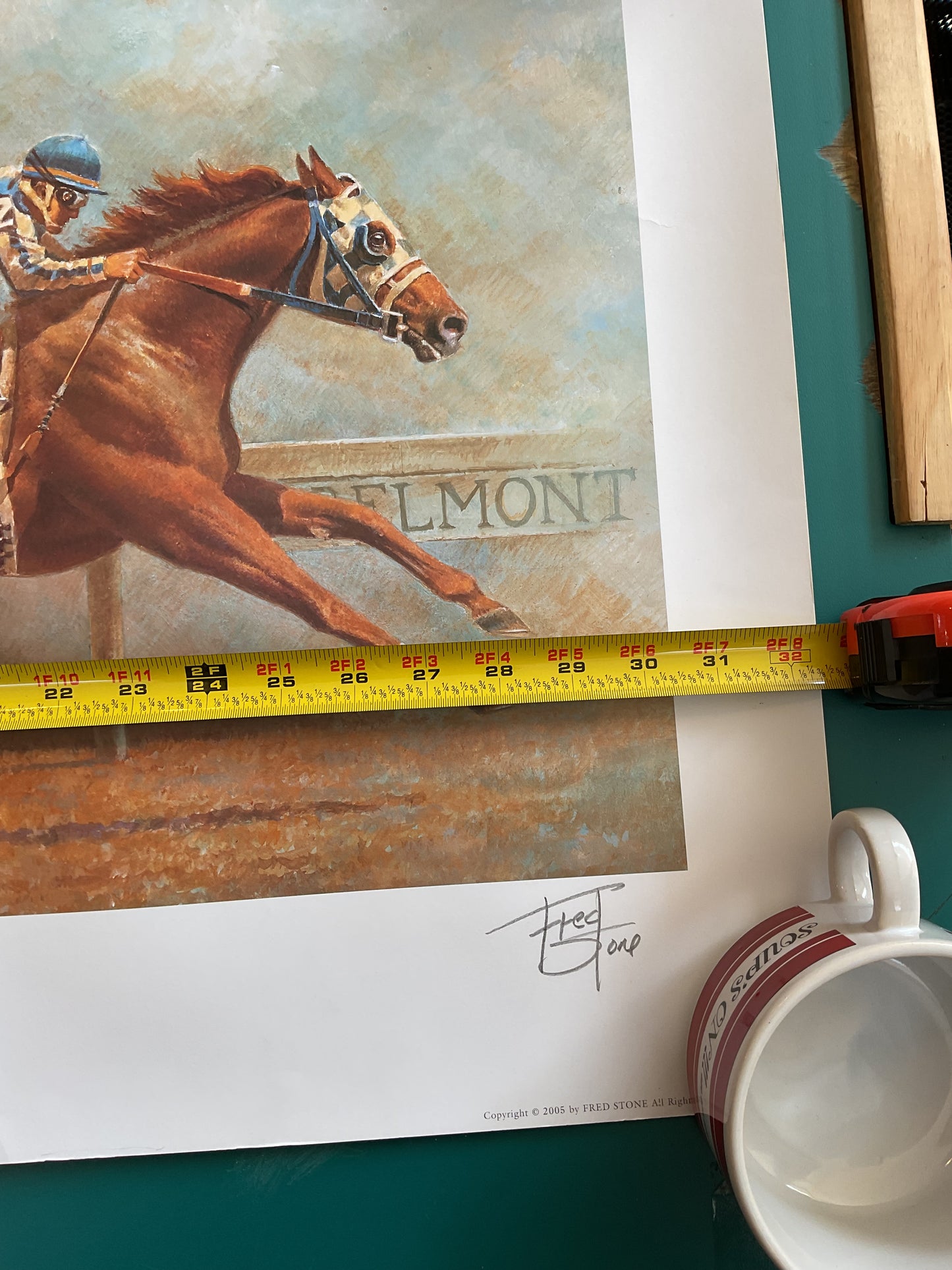“Three Dates with Destiny” Secretariat print by Fred Stone Signed with Authentication