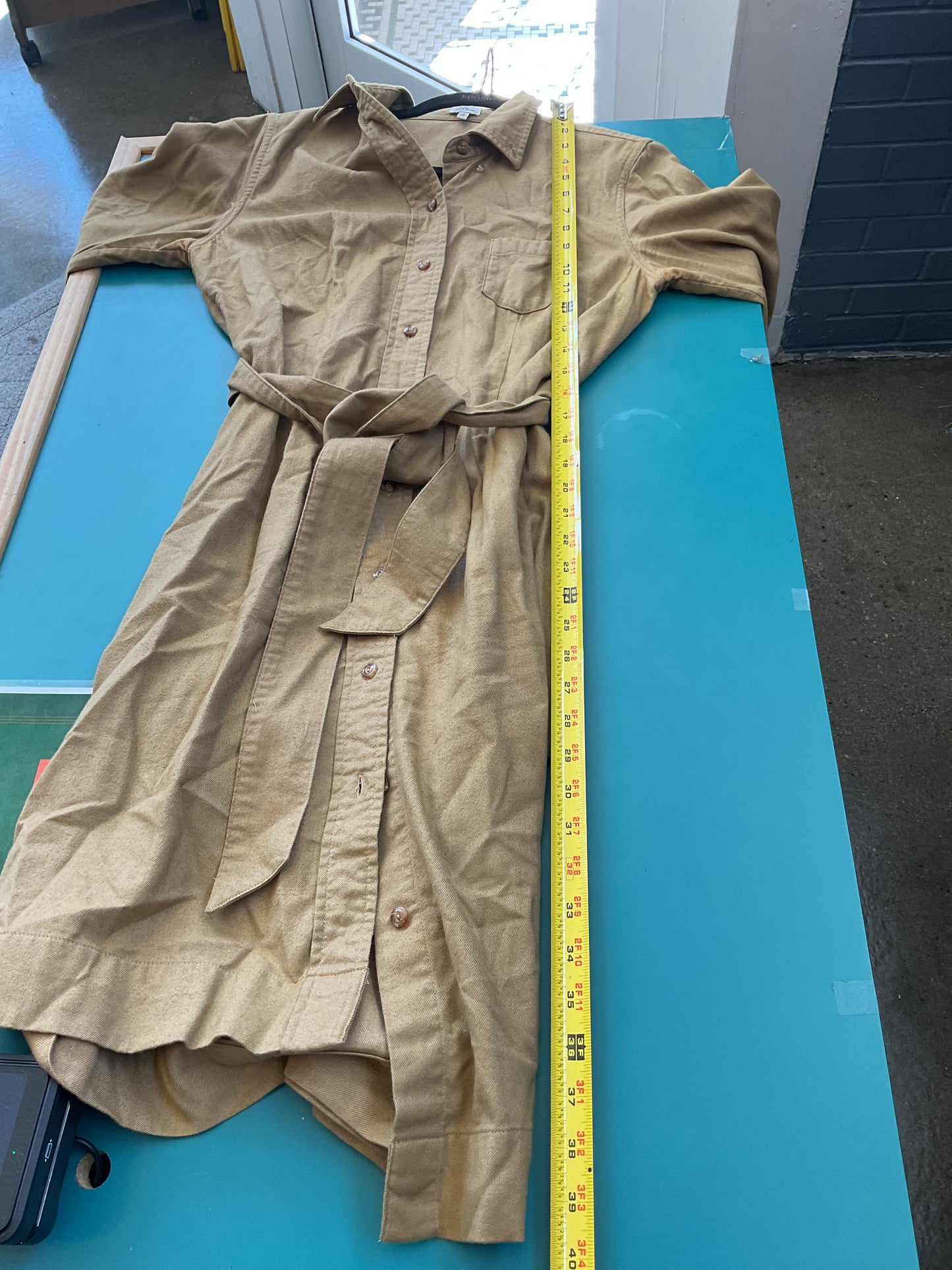 L.L. Bean Super Soft Light Brown Long Sleeve Dress Size 6