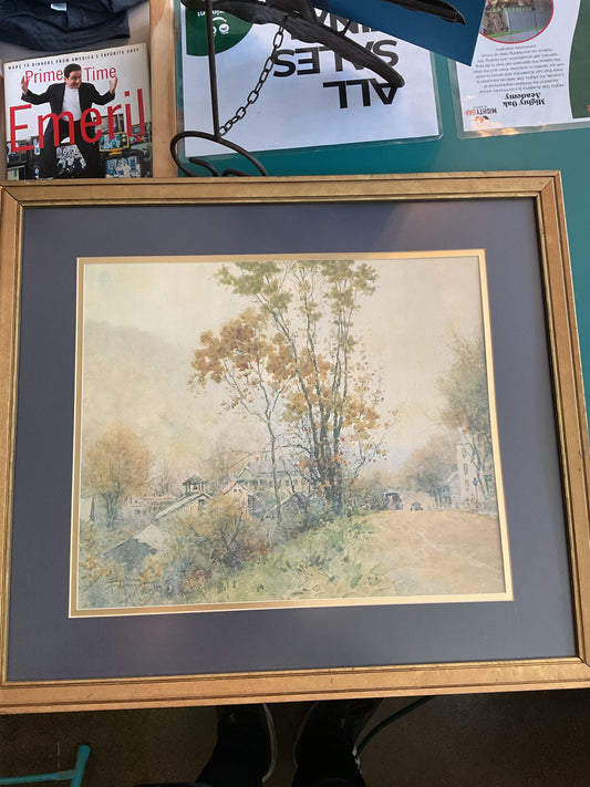 Paul Sawyer “The Road to Town” Authenticated Watercolor