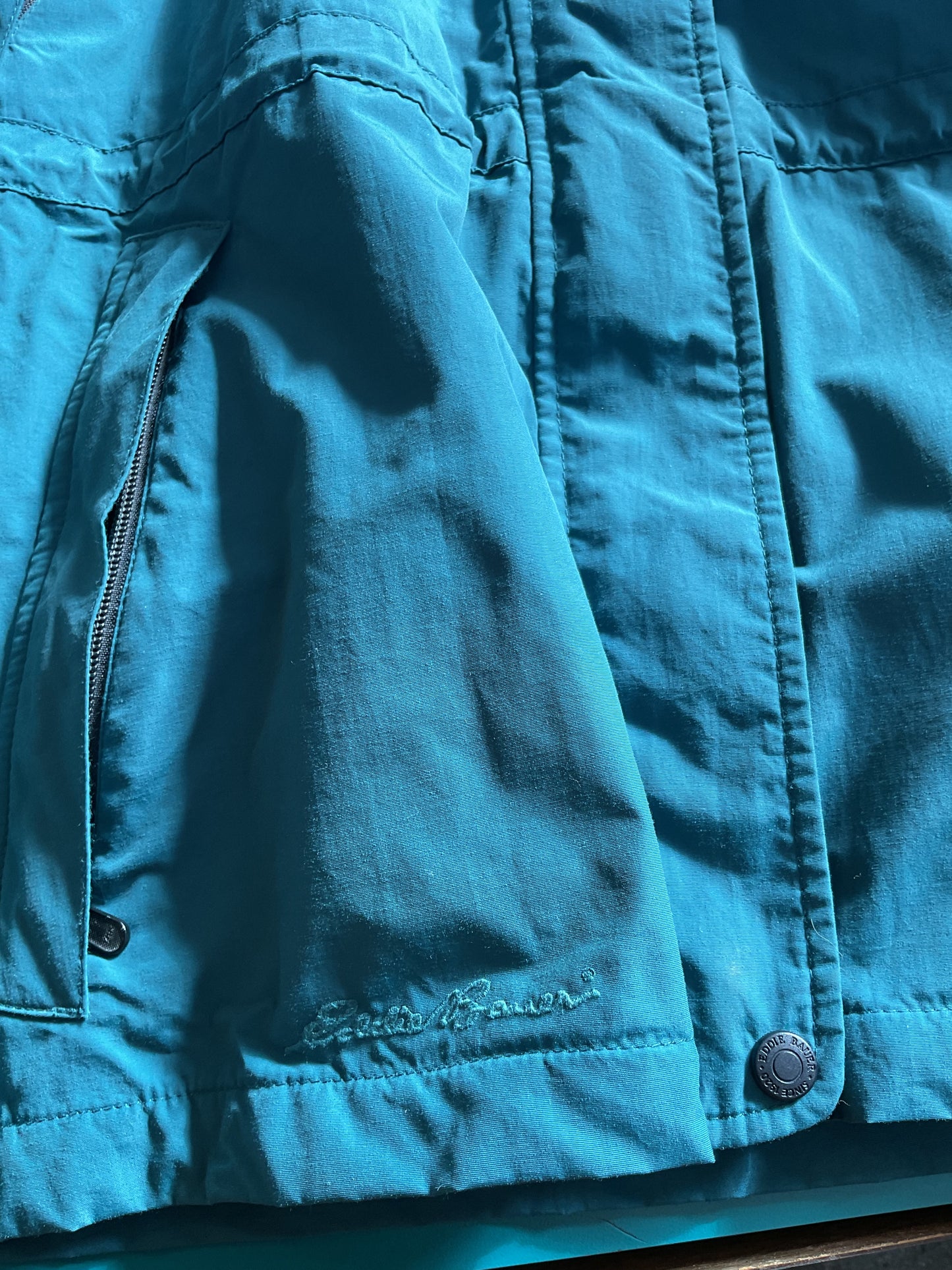 Vintage Teal Eddie Bauer Warm Rainjacket