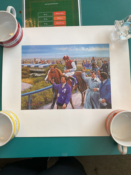 Breeder’s Cup “The Winners Circle 1986” by Anthony Alonzo Print