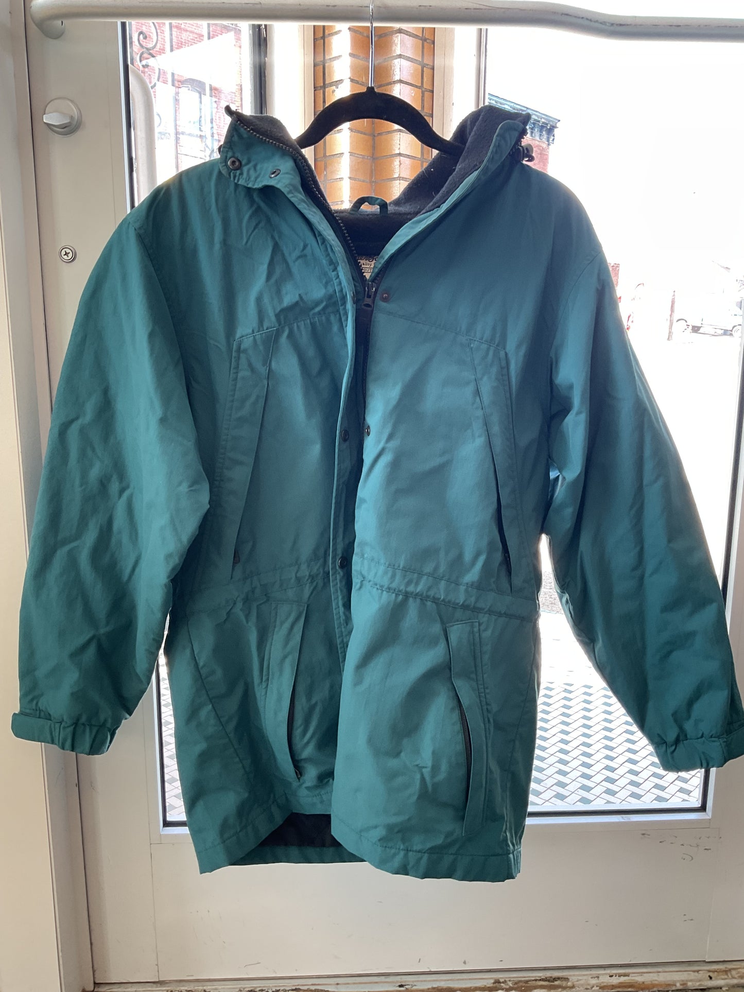 Vintage Teal Eddie Bauer Warm Rainjacket