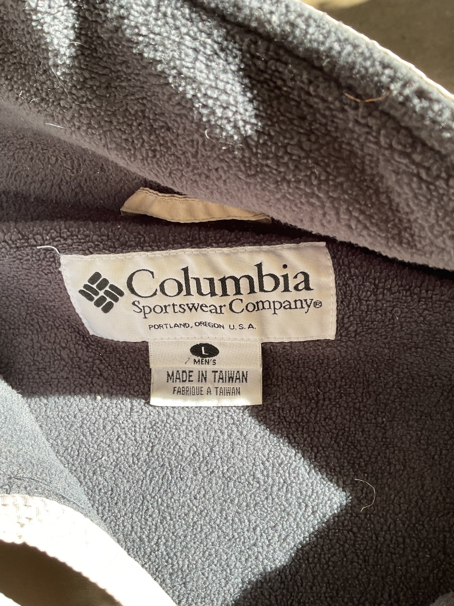 Vintage Khaki Columbia Hardshell Jacket Large