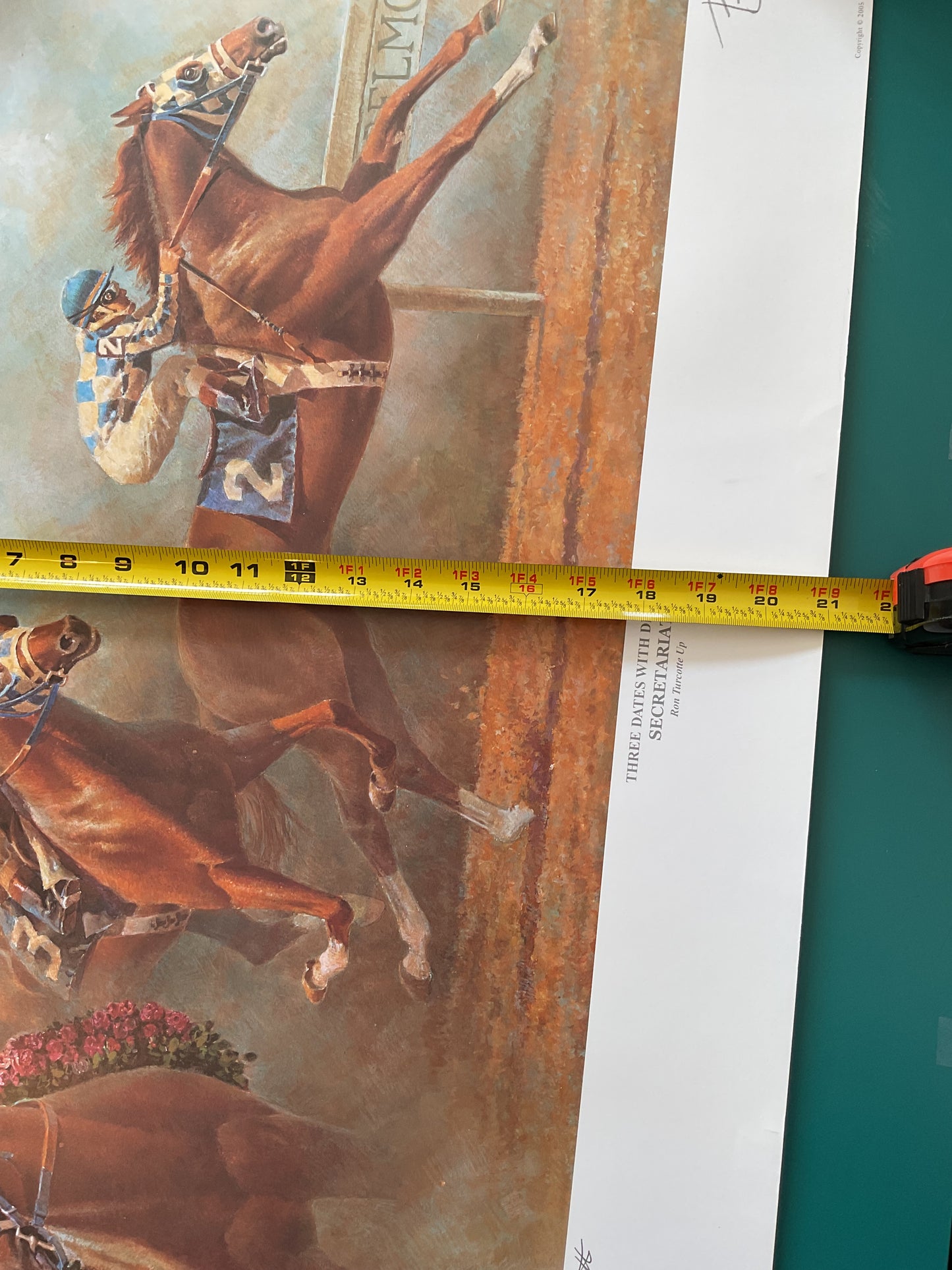 “Three Dates with Destiny” Secretariat print by Fred Stone Signed with Authentication