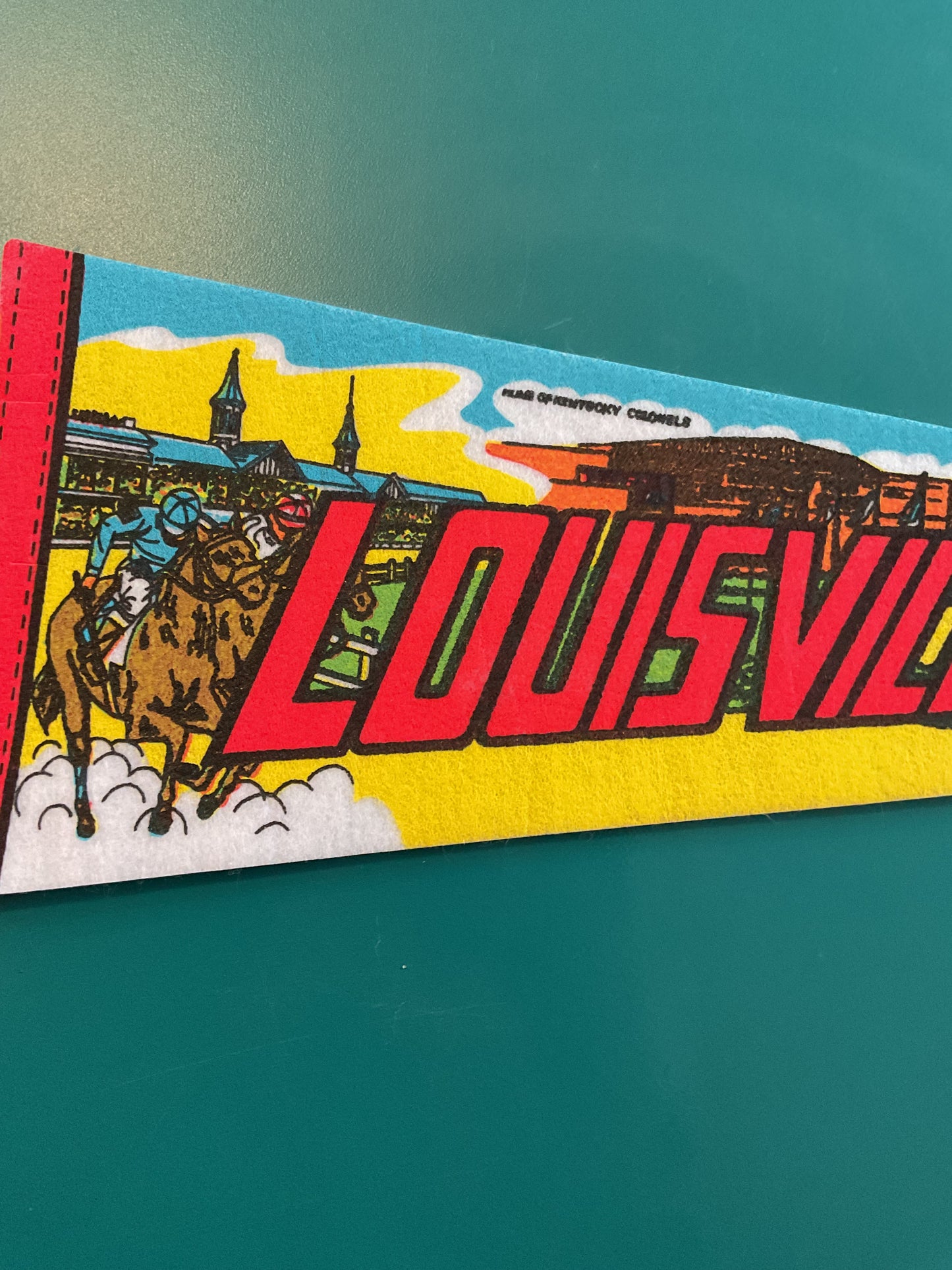Vintage 1974 Felt Louisville Kentucky Souvenir Pennant