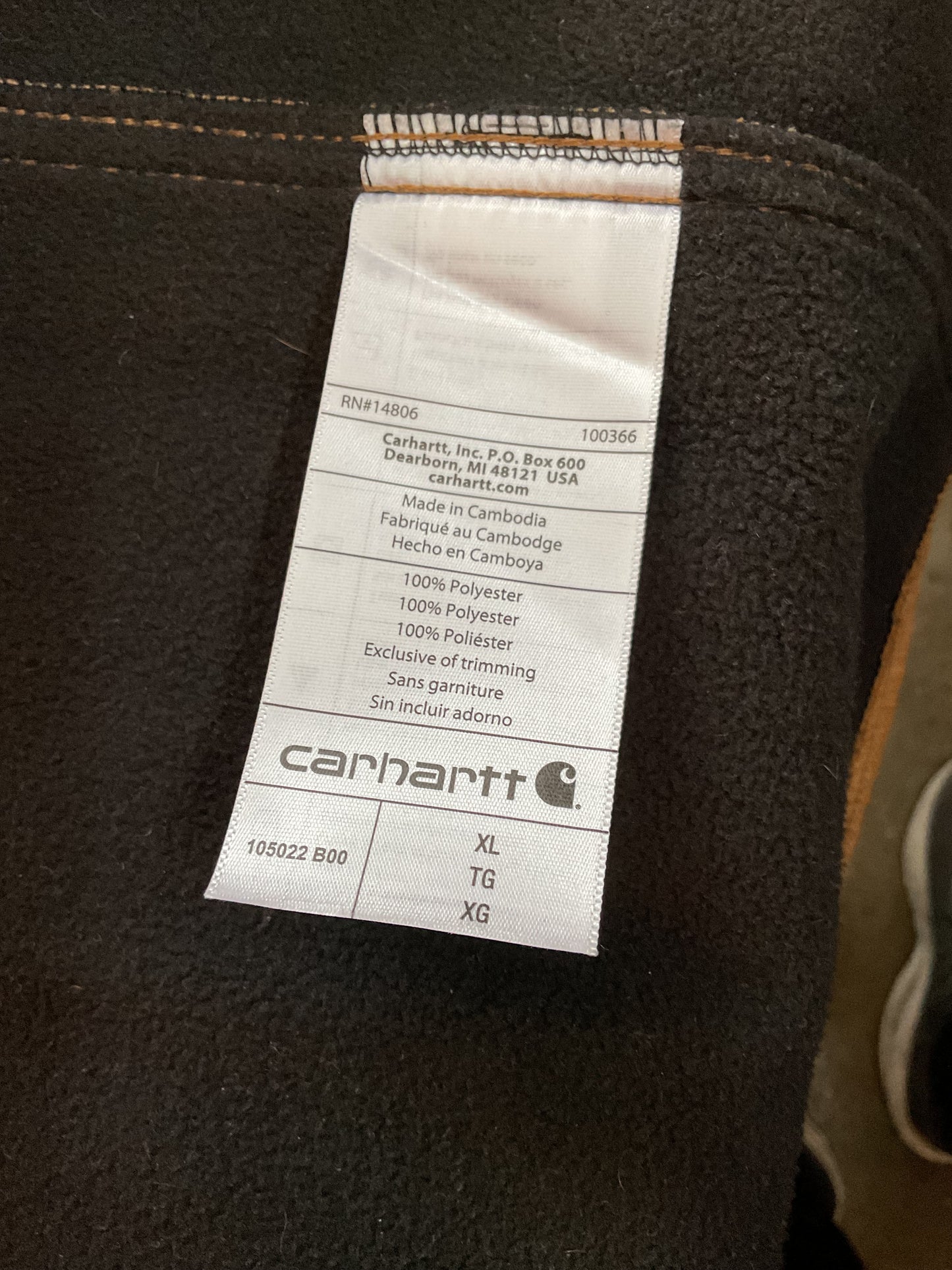 Carhartt XL Relaxed Fit Men’s Rain Defender Coat