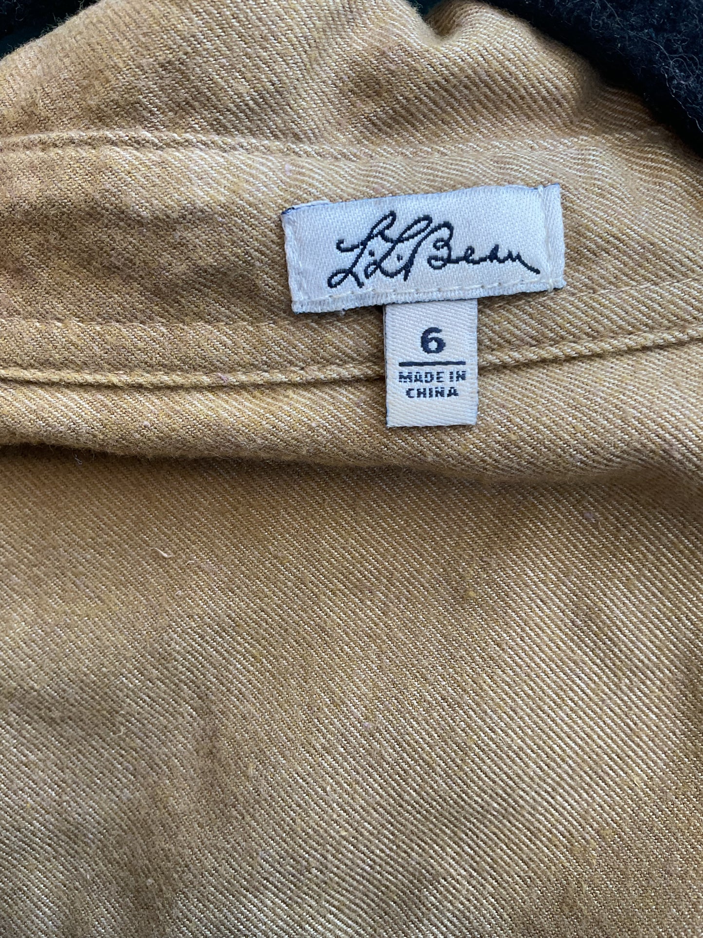 L.L. Bean Super Soft Light Brown Long Sleeve Dress Size 6