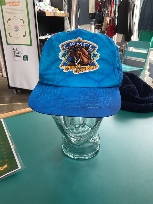 Vintage Joe Camel Tobacco Hat Light Blue