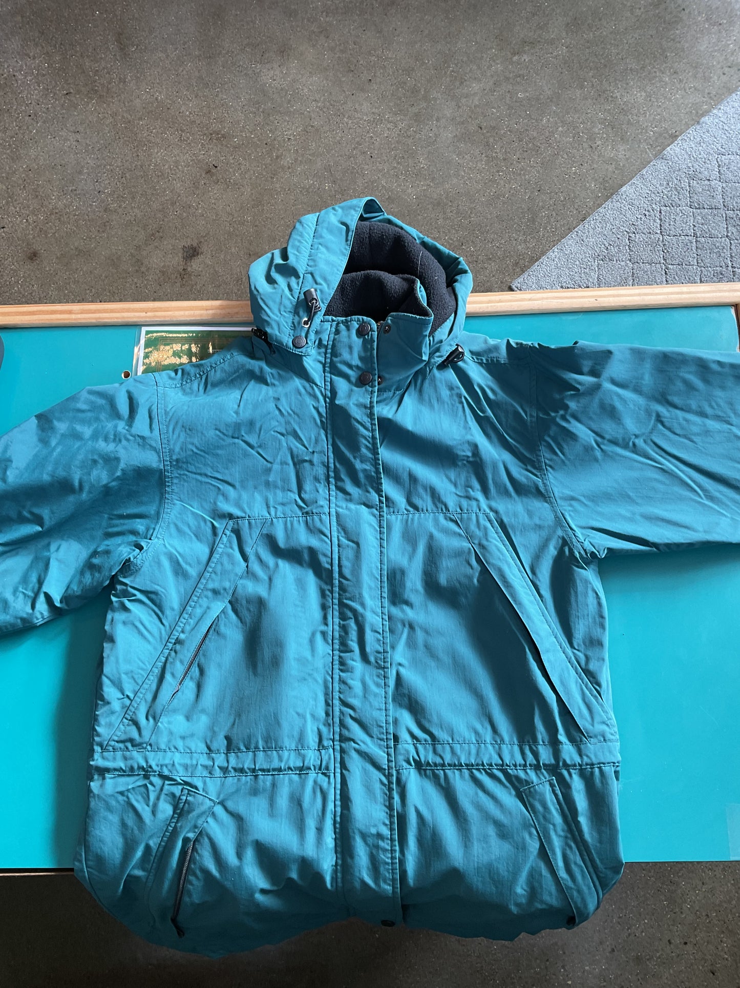 Vintage Teal Eddie Bauer Warm Rainjacket