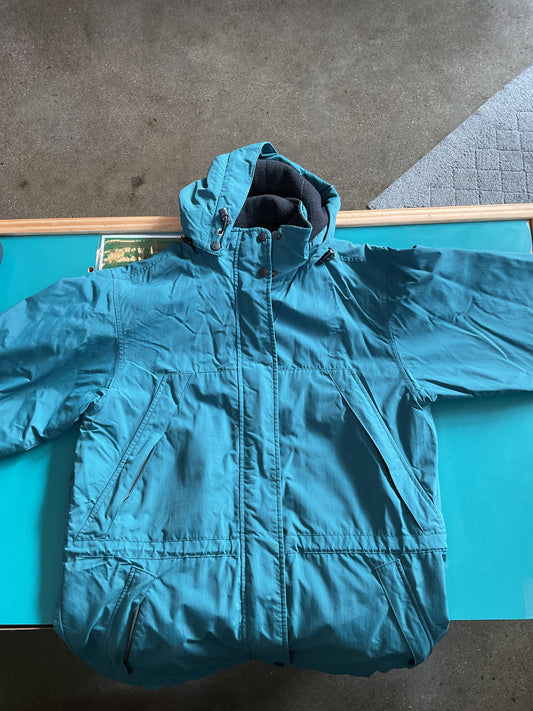 Vintage Teal Eddie Bauer Warm Rainjacket