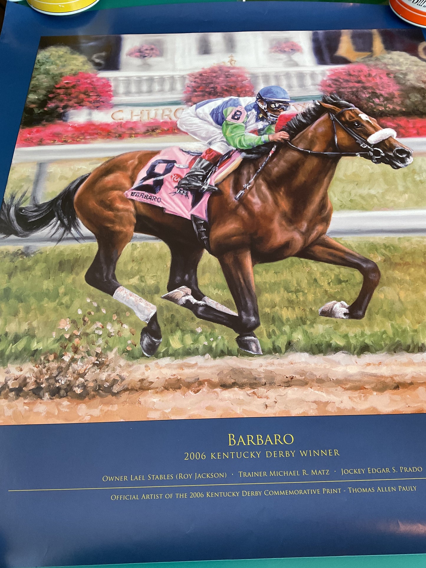 Barbaro Kentucky Derby Winner 2006 Signed by Tom Pauly