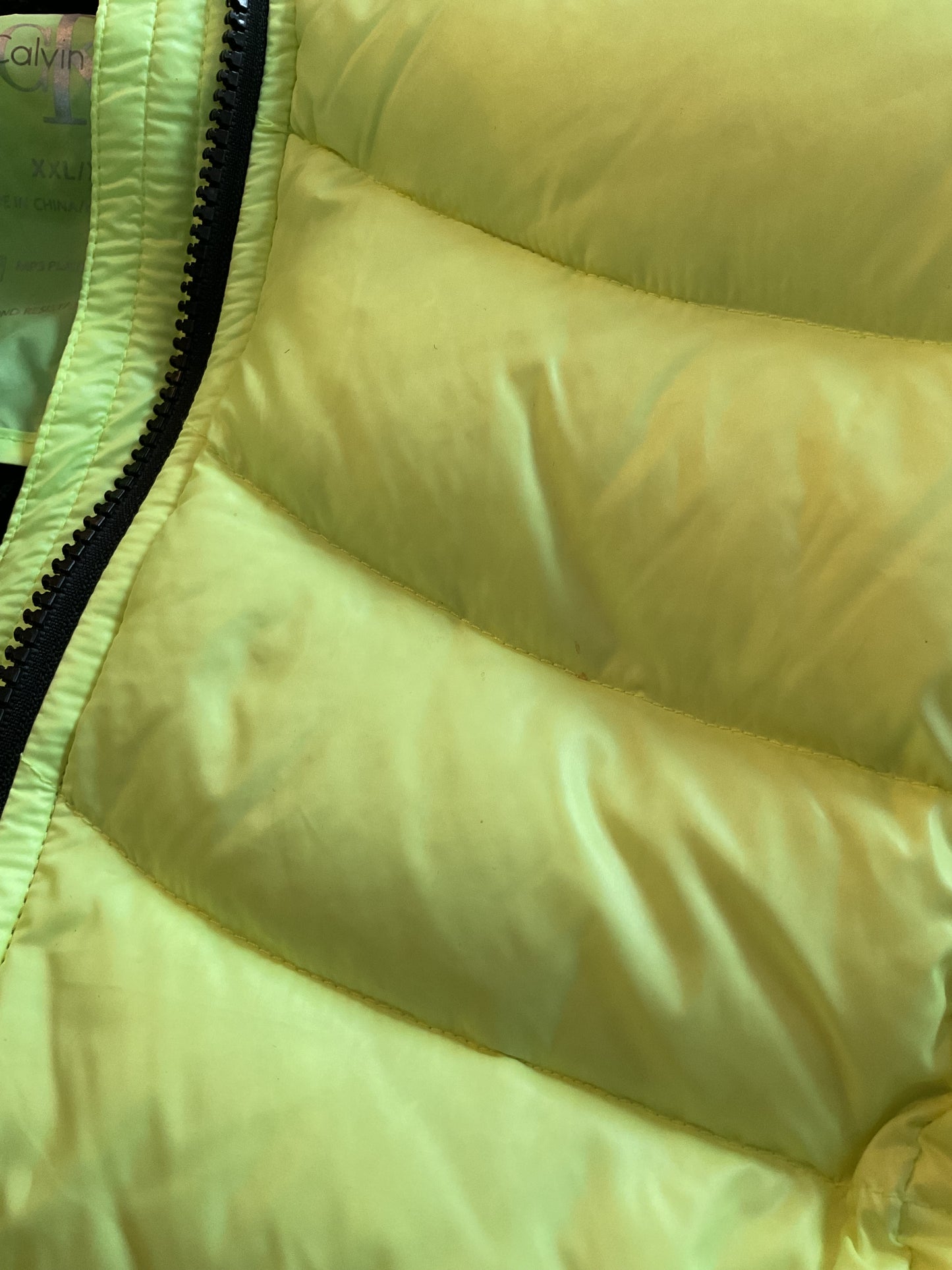 Vintage Calvin Klein Neon Down Puffer Vest 2XL