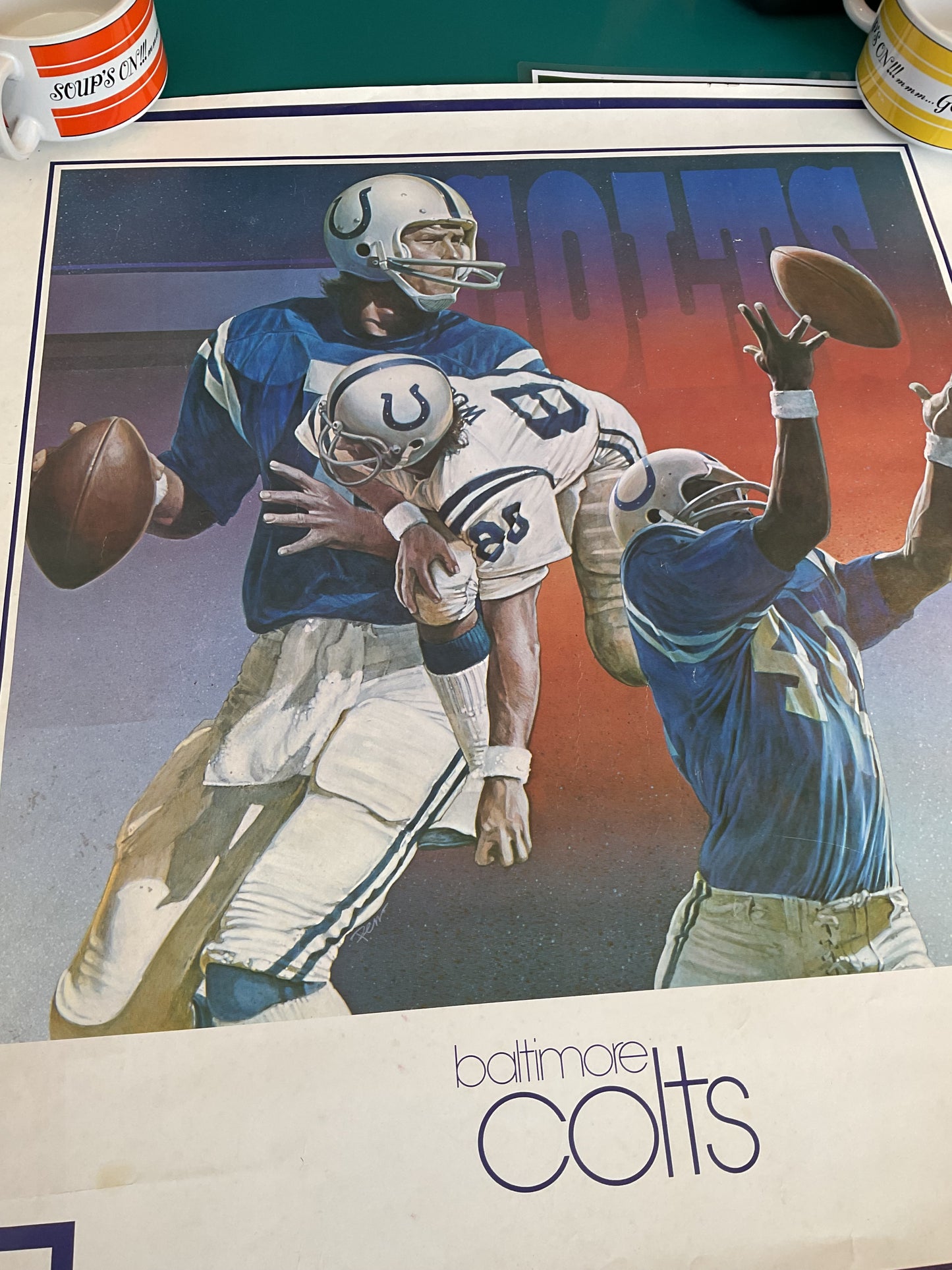 Vintage Baltimore Colts NFL Poster