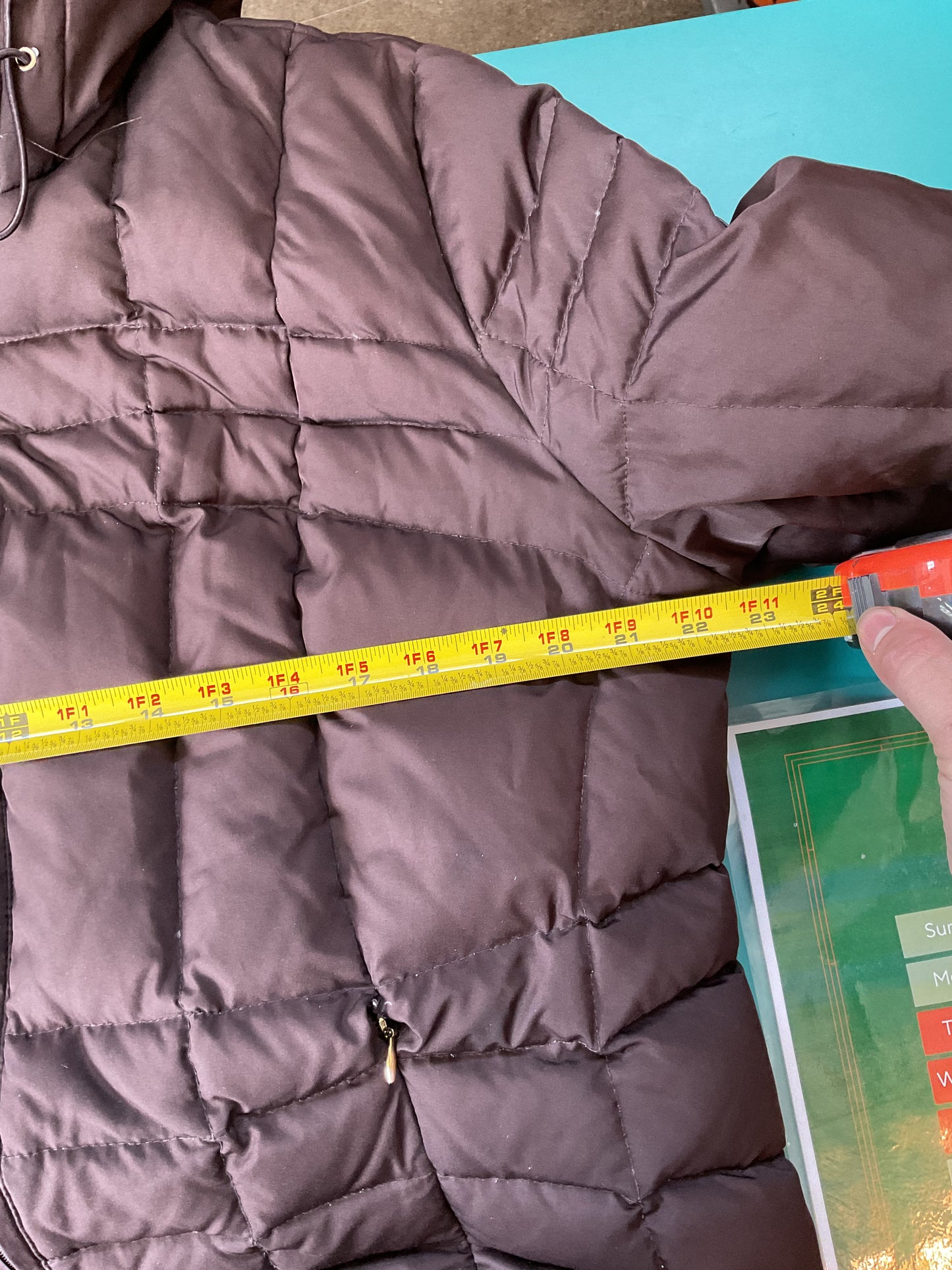 Brown Calvin Klein Down Coat with Hood size 1X