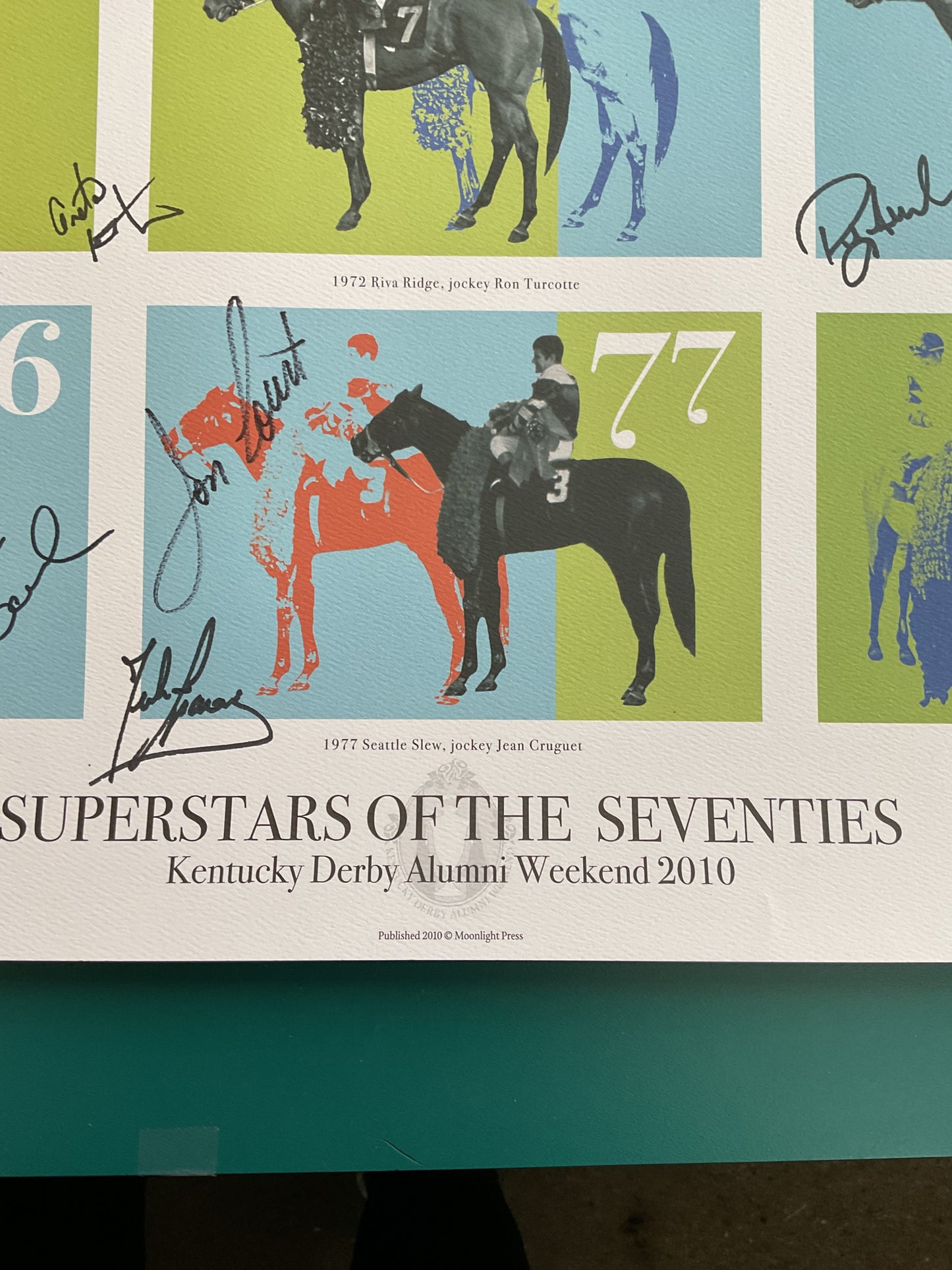 Superstars of the Seventies Kentucky Derby Alumni Weekend 2010 Signed Poster