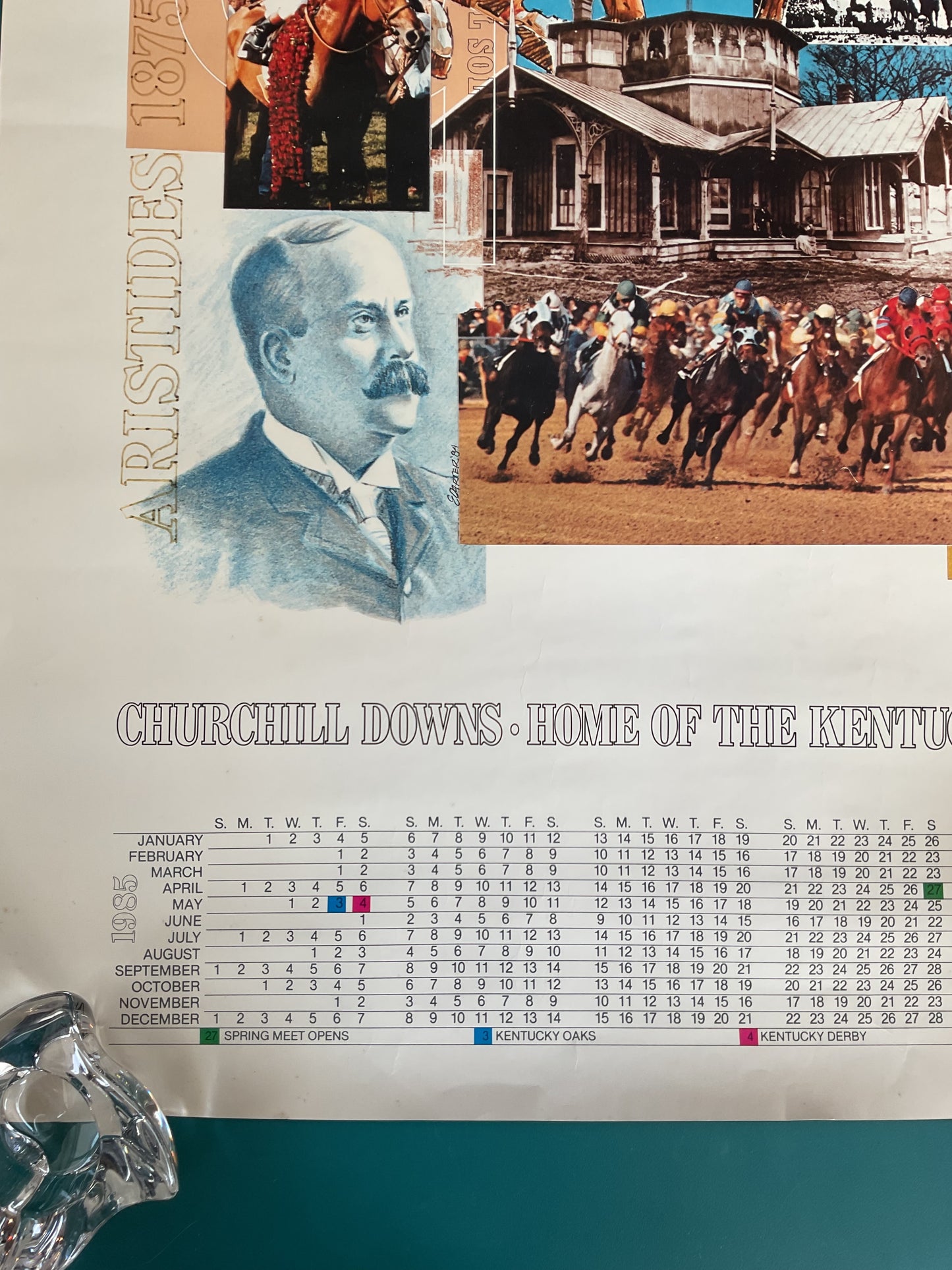 Churchill Downs Calendar 1985 Poster