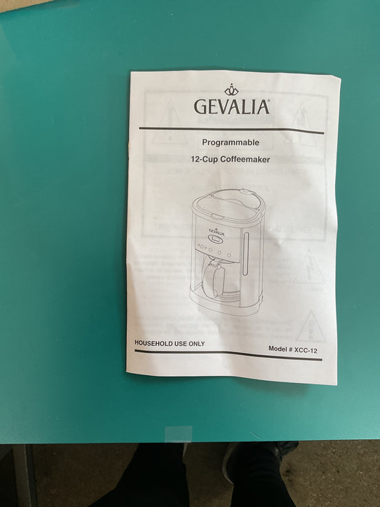 Gevalia 12 Cup Programmable Coffee Maker Unused Open Box