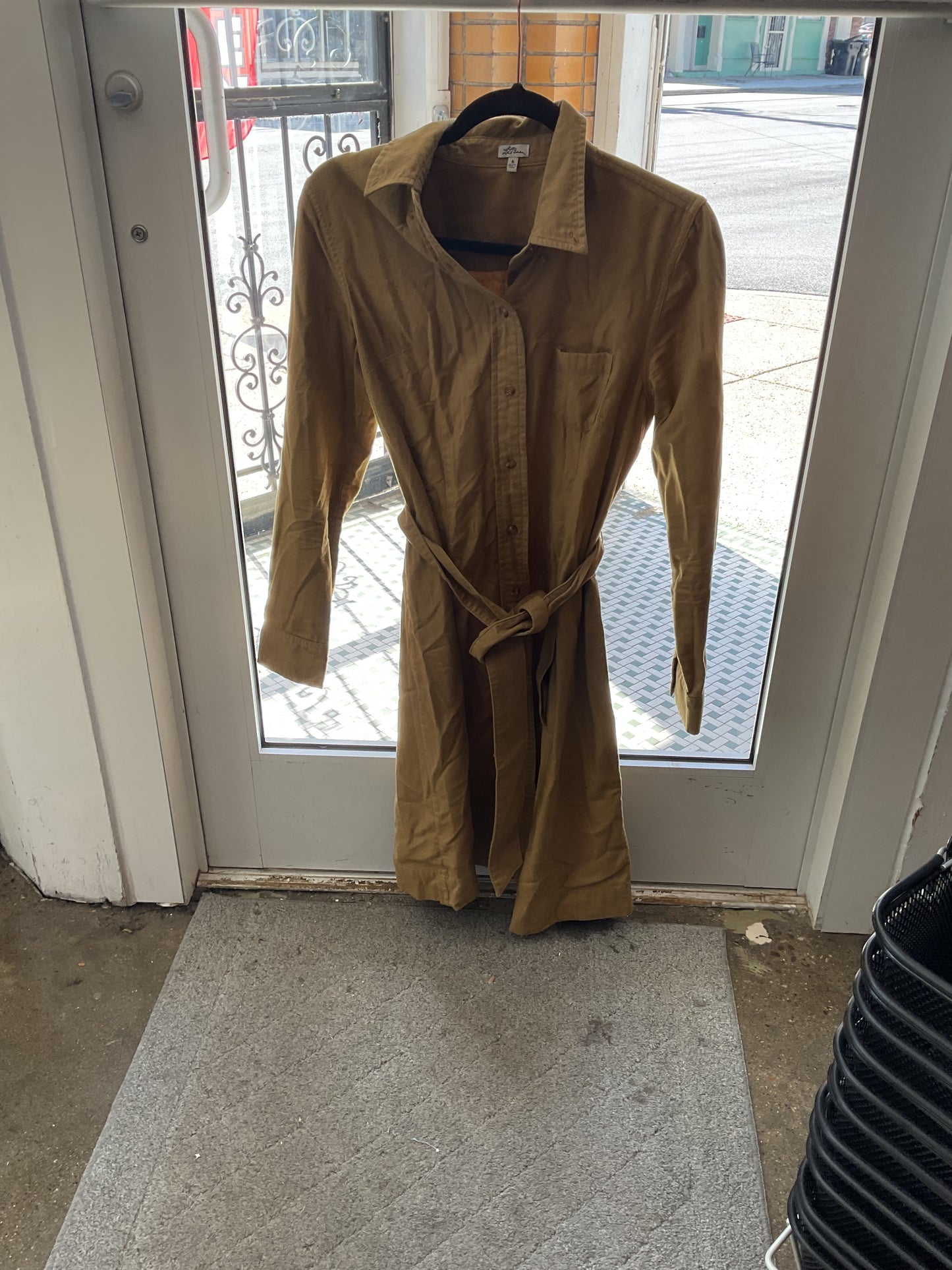 L.L. Bean Super Soft Light Brown Long Sleeve Dress Size 6