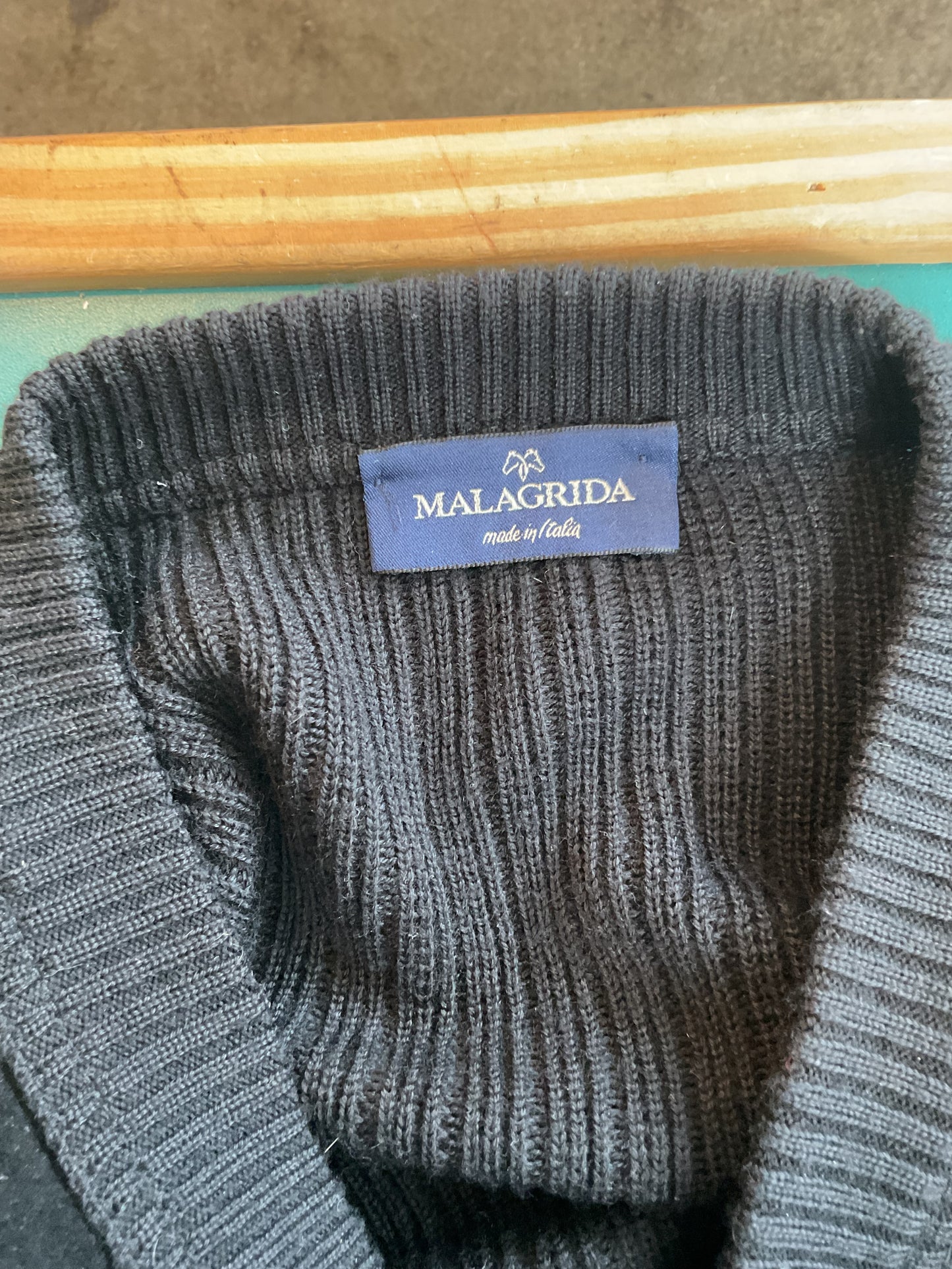 Vintage Italian Cardigan Knitwear Malagrida Size XL