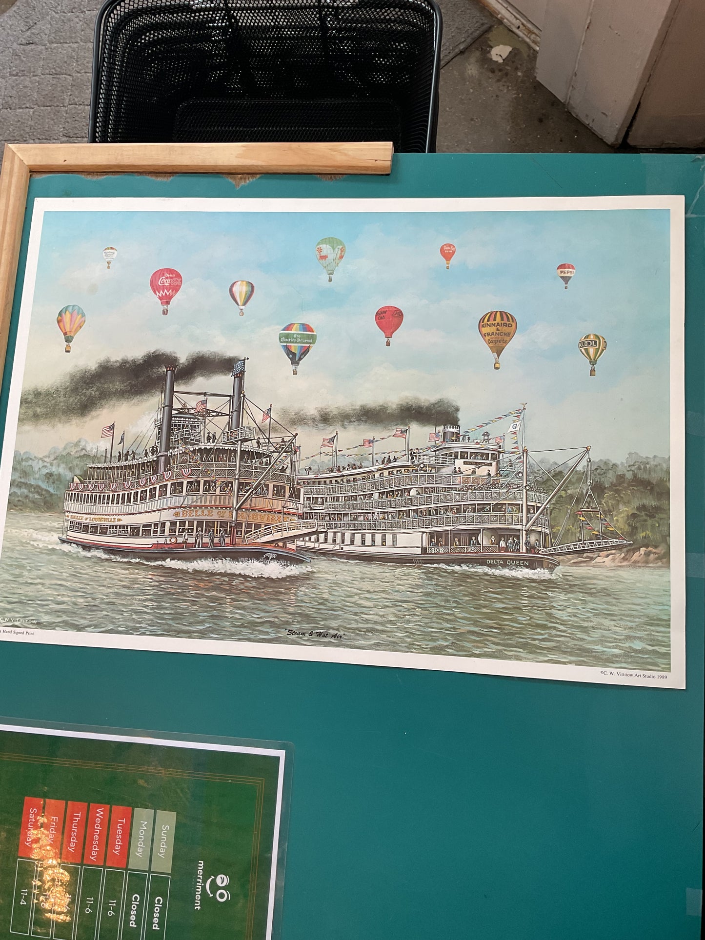 C.W. Vittitow “Steam and Hot Air” Print 1989