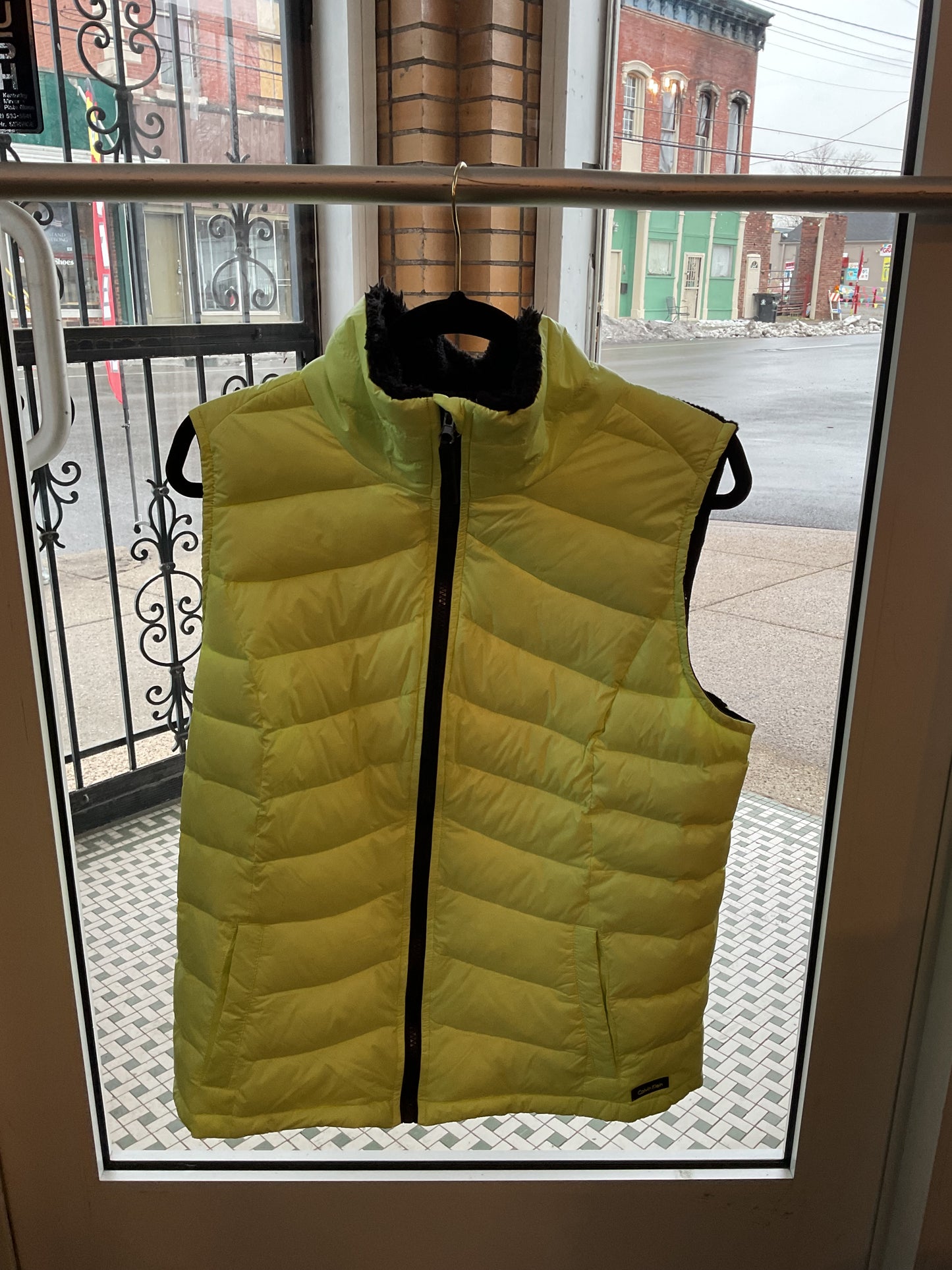 Vintage Calvin Klein Neon Down Puffer Vest 2XL