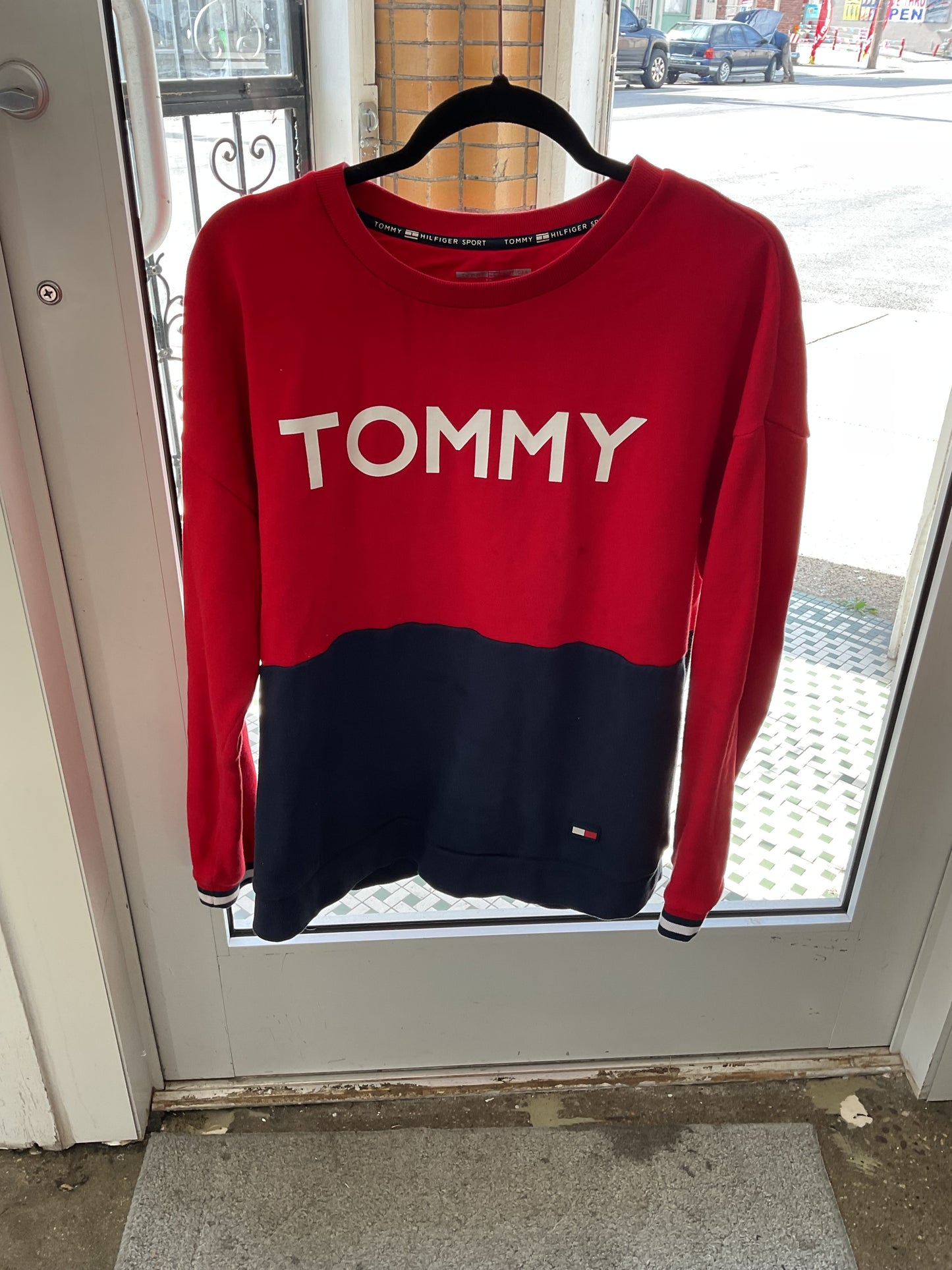 Tommy Hilfiger Red and Blue Sport Sweatshirt