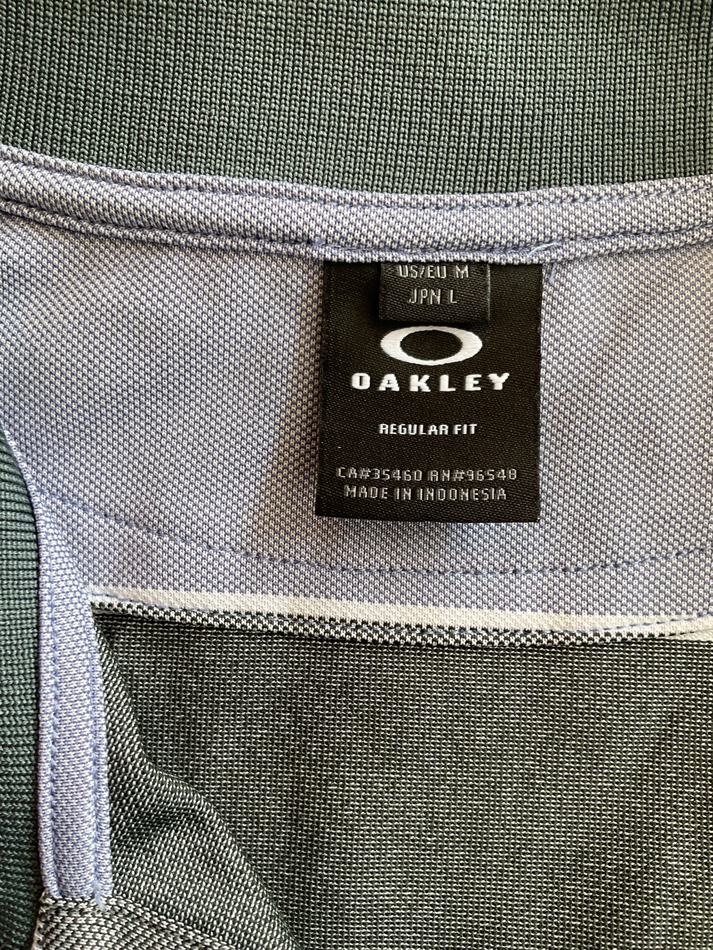 Oakley Polo Green and Blue Size M