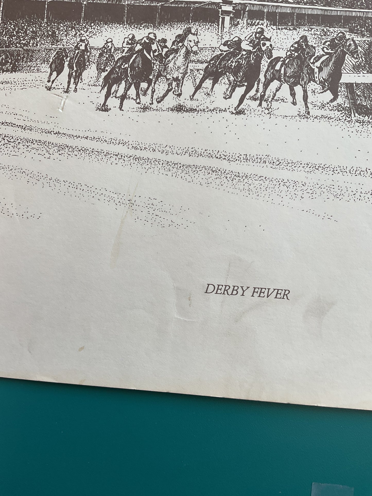 Derby Fever hand signed piece by M. Simpson 1978