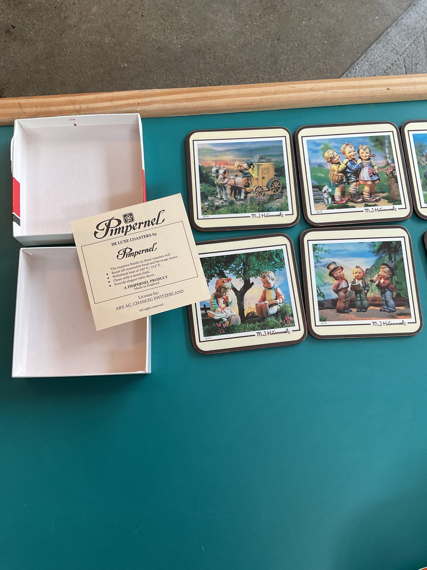 Vintage Pimpernel set of 6 Coasters Deluxe Finish 1986
