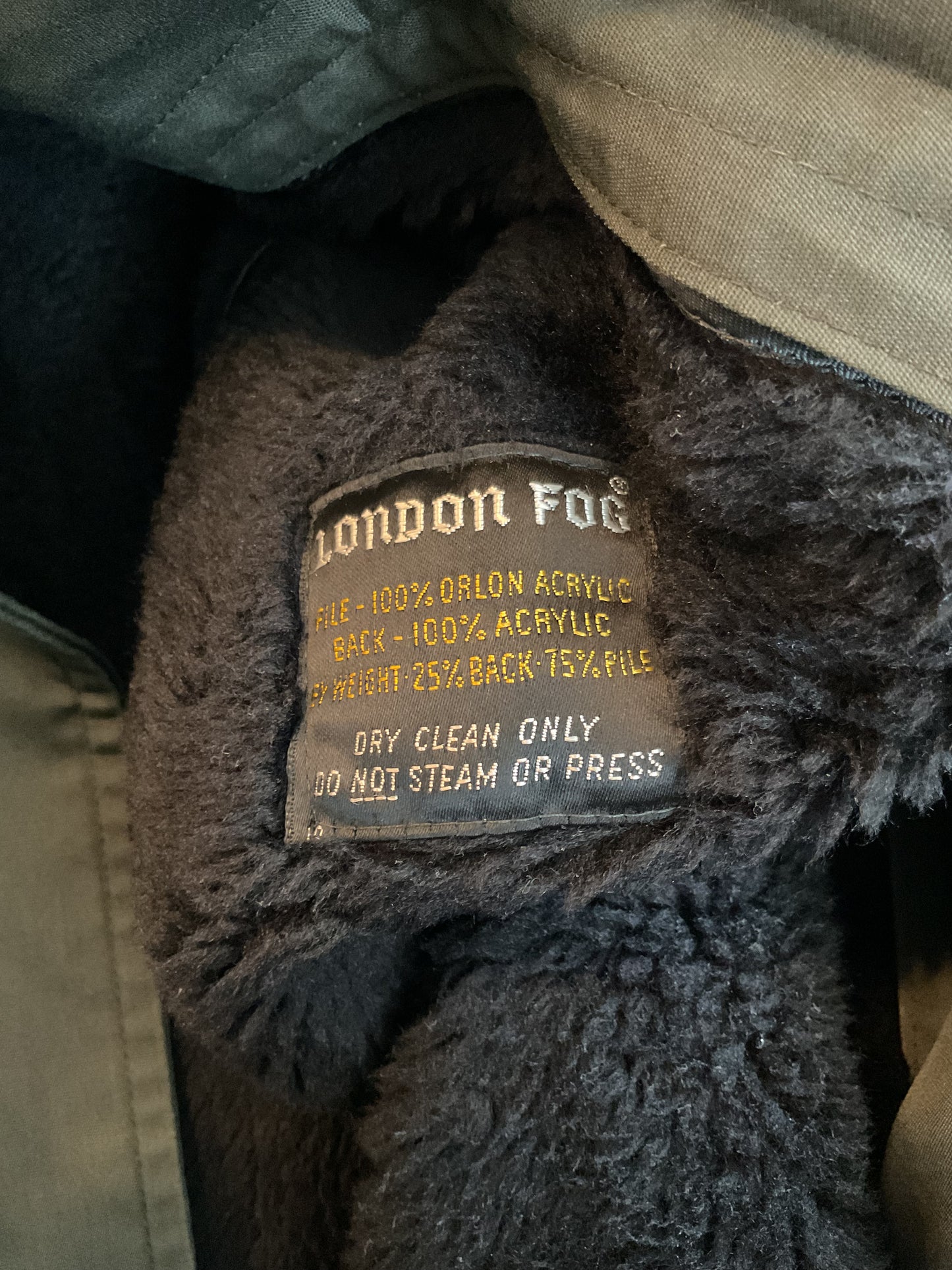 London Fog Long Men’s Green Peacoat