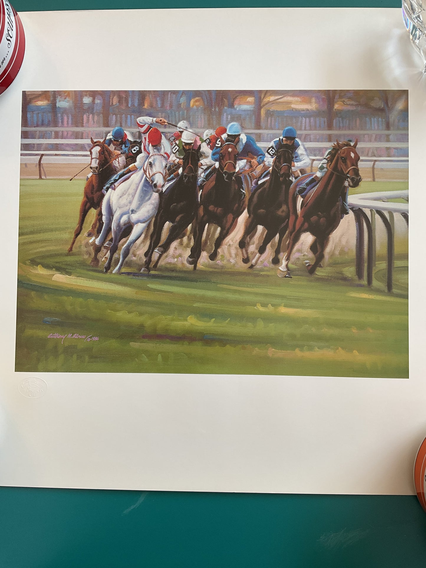 Horse Racing 1986 Print by Anthony Alonzo