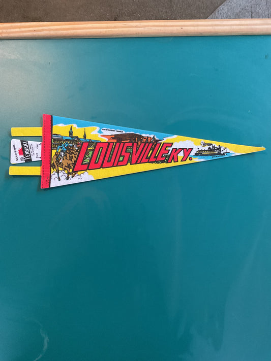 Vintage 1974 Felt Louisville Kentucky Souvenir Pennant