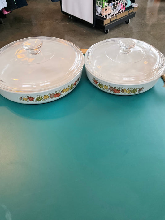 Set of Two High Quality Corning ware Rangetoppers 8.5” and 10”